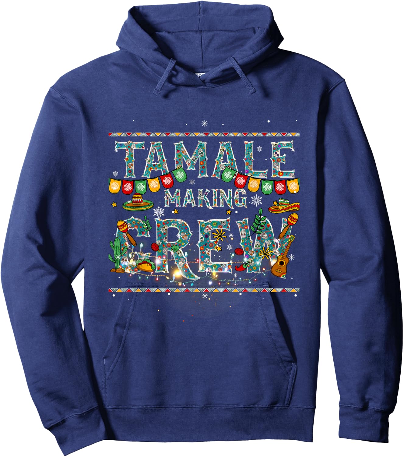 Christmas Tamale Making Crew Mexican Food Family Matching Hoodie - Hoodie | Navy