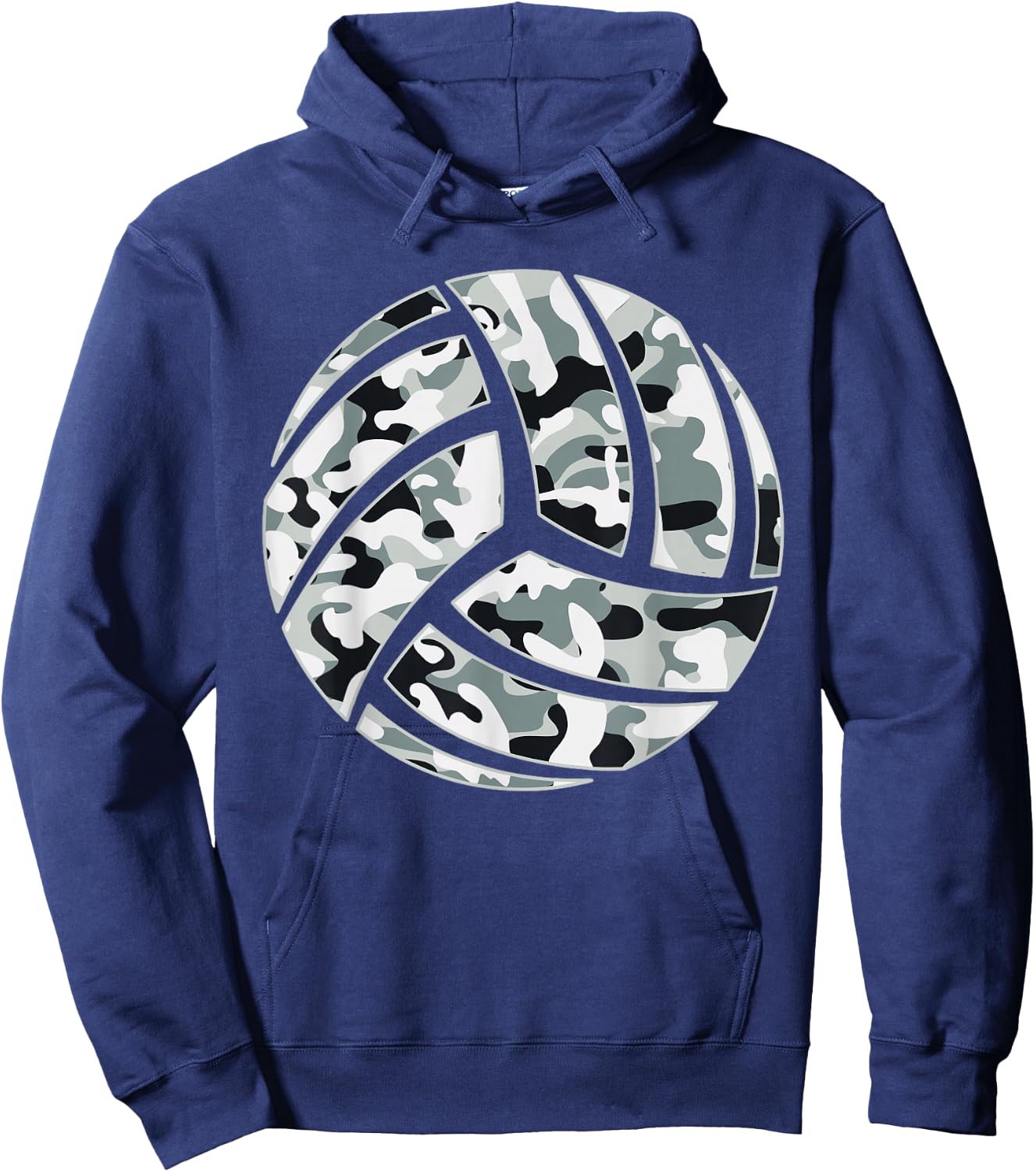 Camouflage Volleyball Lover Player Fan Cute Camo Volleyball Hoodie - Hoodie | Navy