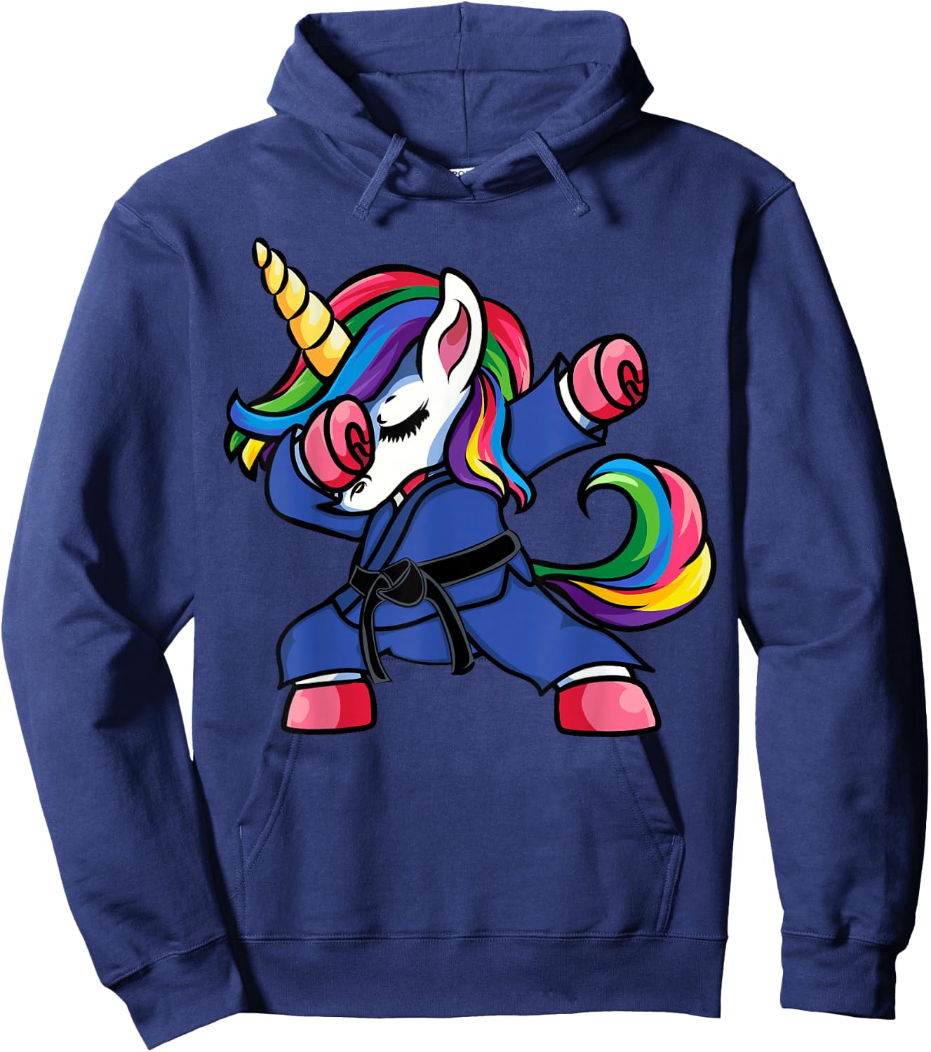 Dabbing Unicorn Brazilian Jiu Jitsu Mom , BJJ Women Girls Small Hoodie - Hoodie | Navy