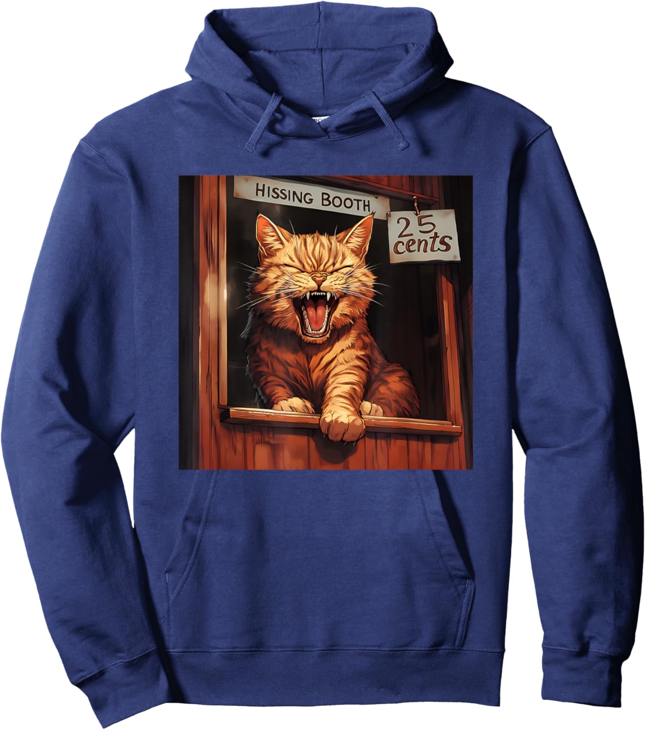 Hissing Booth Cat Hoodie - Hoodie | Navy