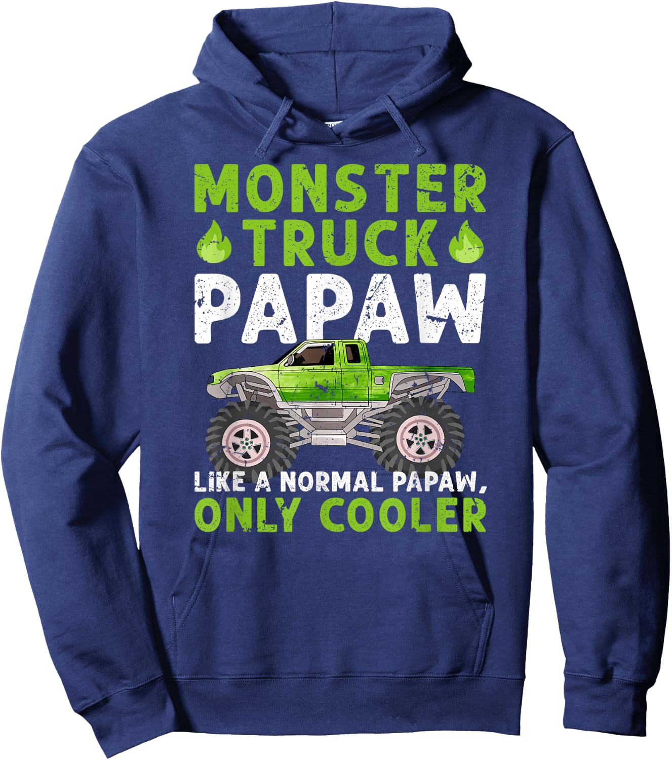 Monster Truck Papaw Cool Monster Truck Papaw Grandpa Hoodie - Hoodie | Navy