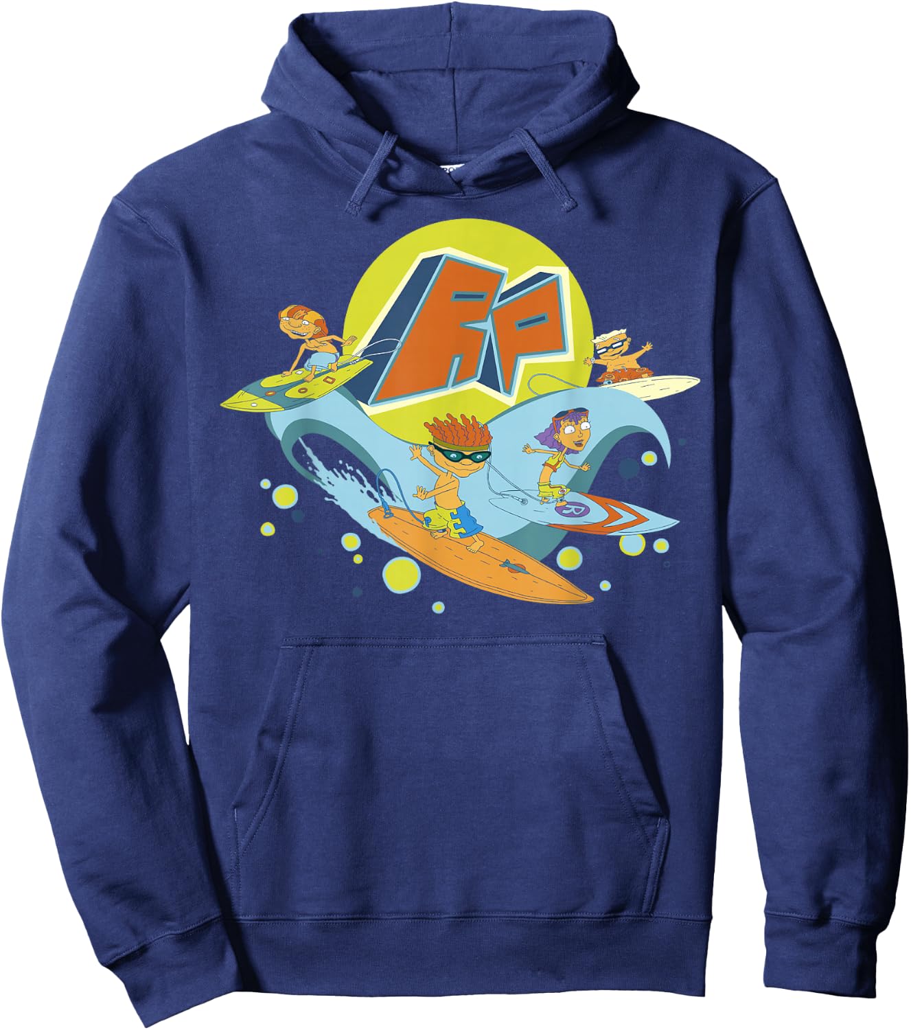 Rocket Power Surfing Group Shot Logo Hoodie - Hoodie | Navy