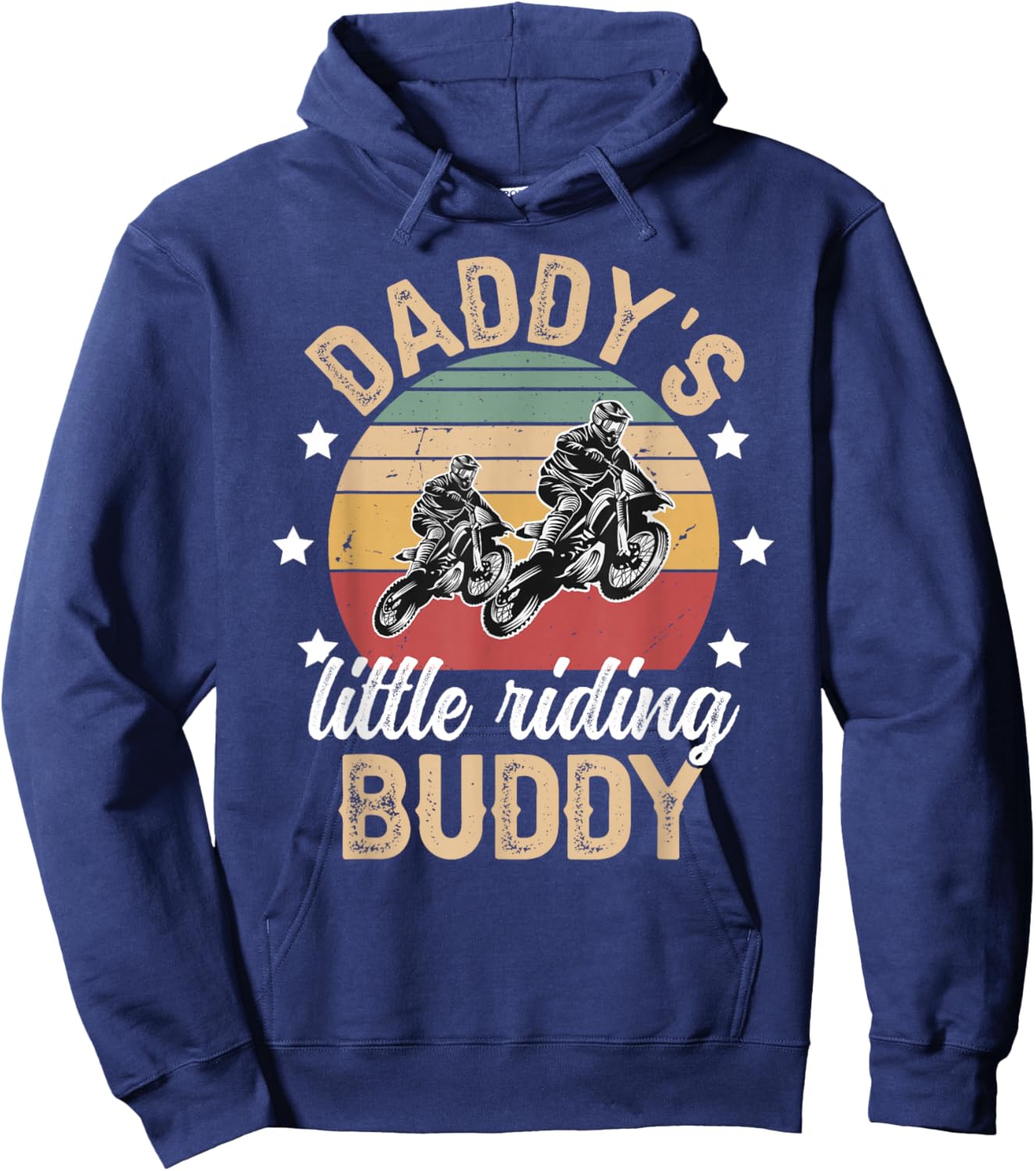 Daddy's Little Riding Buddy Son Riding Partners Dad And Son Hoodie - Hoodie | Navy