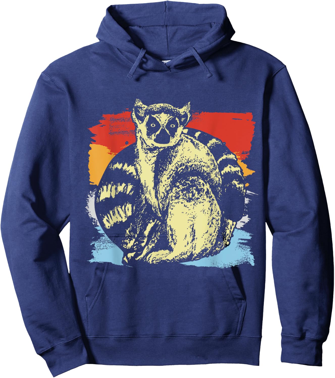 Retro Lemur Hoodie - Hoodie | Navy