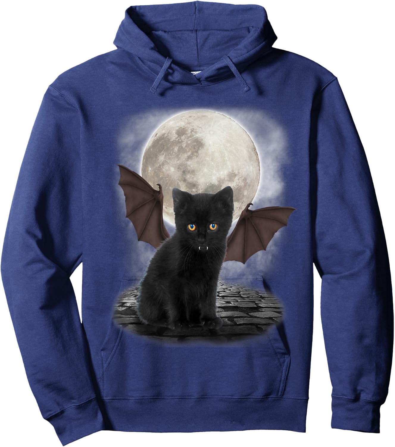 Gothic Bat Cat Shirt Vampire Funny Gifts Cats Lover Hoodie - Hoodie | Navy