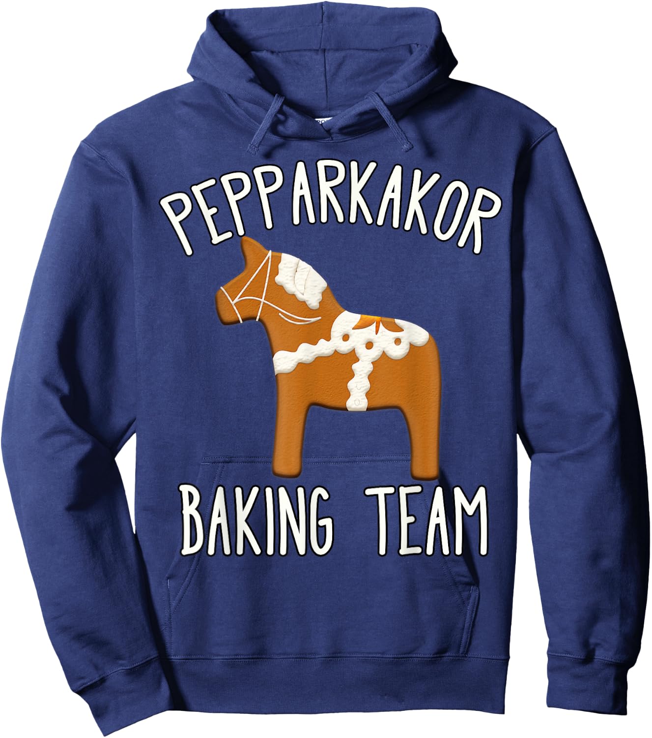 Pepparkakor Baking Team Swedish Christmas Cookies Dala Horse Hoodie - Hoodie | Navy