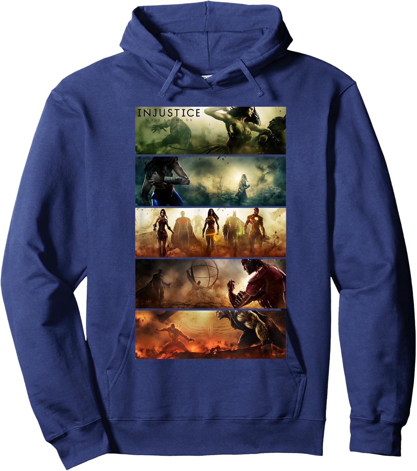 Injustice: Gods Among Us Panels Hoodie - Hoodie | Navy