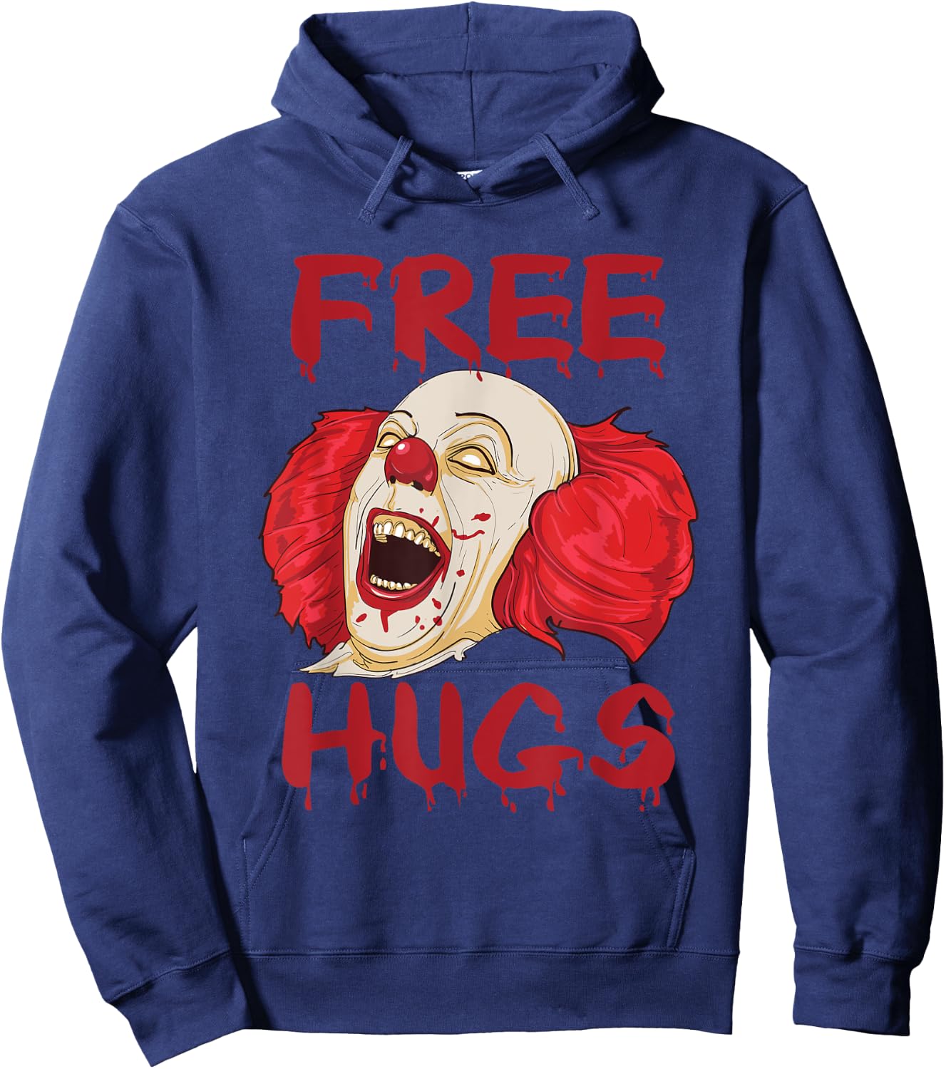 Free Hugs Halloween Evil Killer Scary Clown Horror Gift Hoodie - Hoodie | Navy