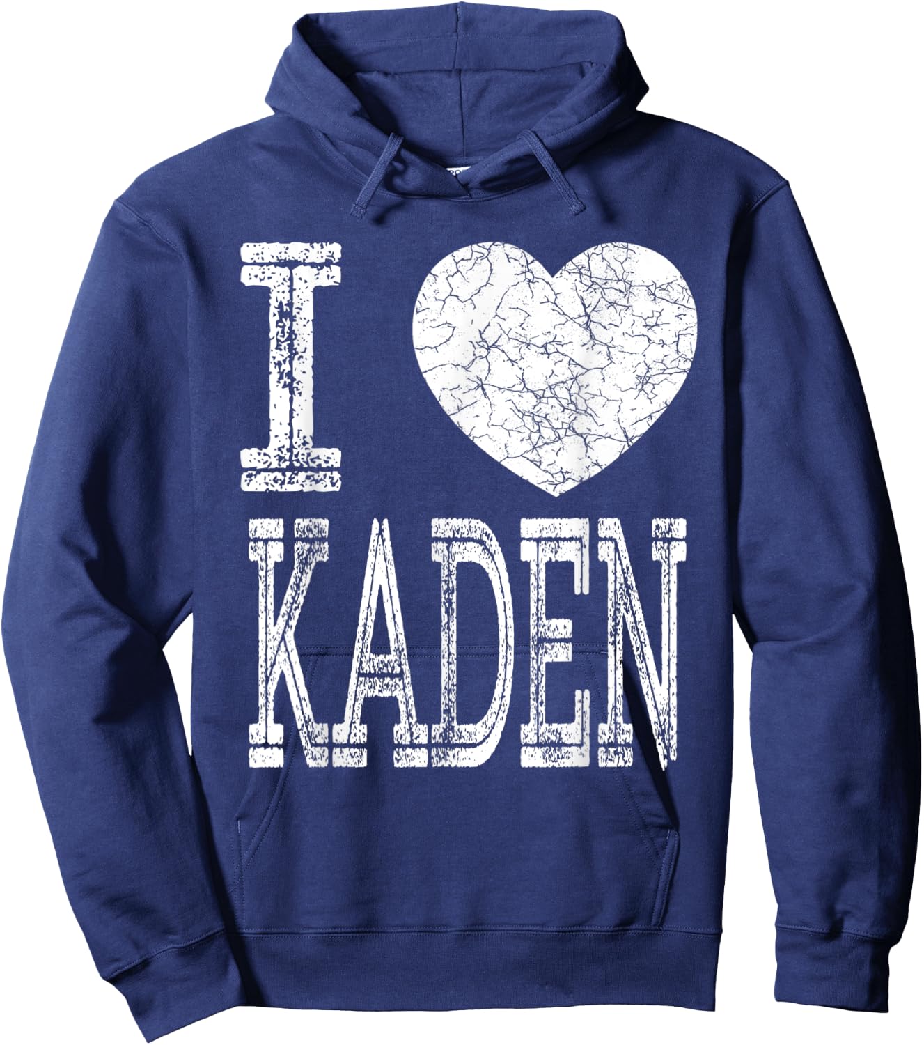 I Love Kaden Valentine Boyfriend Son Boy Heart Husband Name Hoodie - Hoodie | Navy