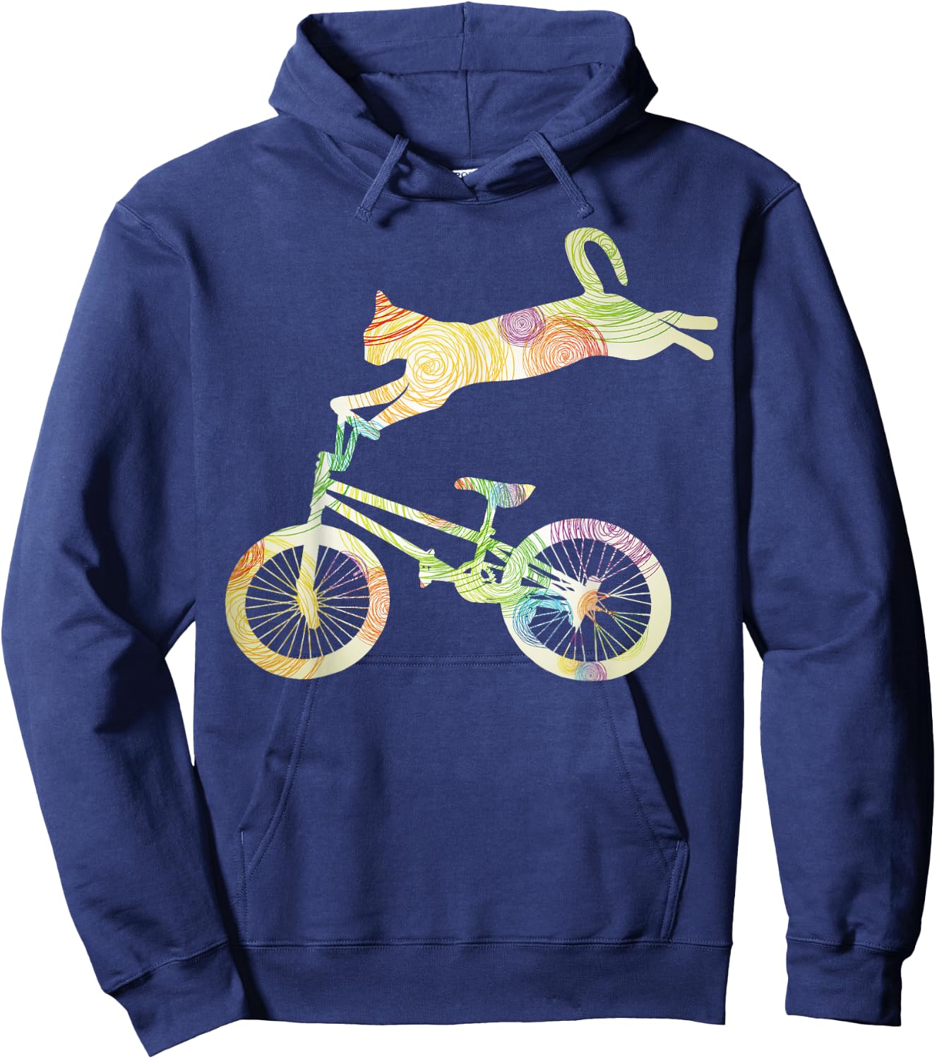 Cat Bike Cycling Bicycle - Your Gift Collection Women Girls Kids Hoodie - Hoodie | Navy