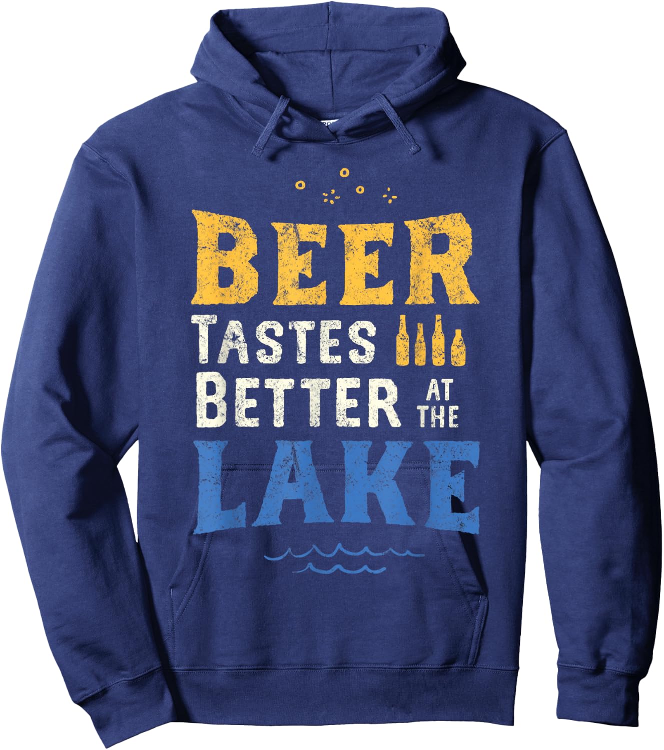 Lake Drinking Shirt Beer Tastes Better At The Lake Life Gift Hoodie - Hoodie | Navy