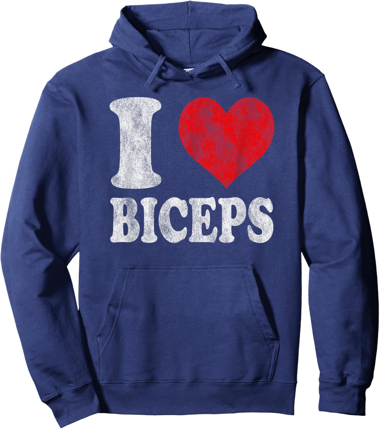 I Love Biceps Vintage Hoodie - Hoodie | Navy