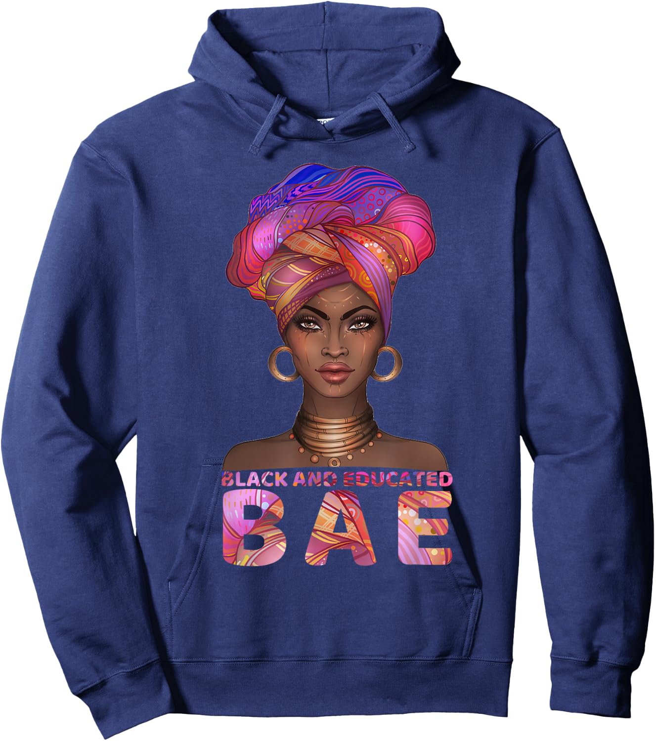 cute Black Women shirt BAE Black And Educated gift Hoodie - Hoodie | Navy