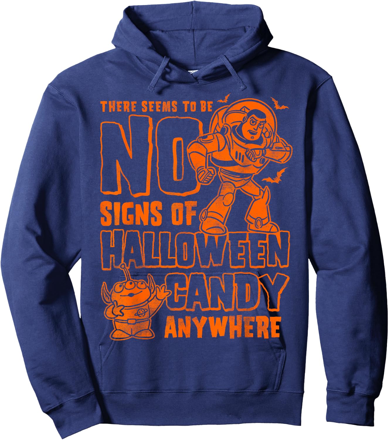 Disney Pixar Toy Story Buzz No Signs Of Halloween Candy Hoodie - Hoodie | Navy