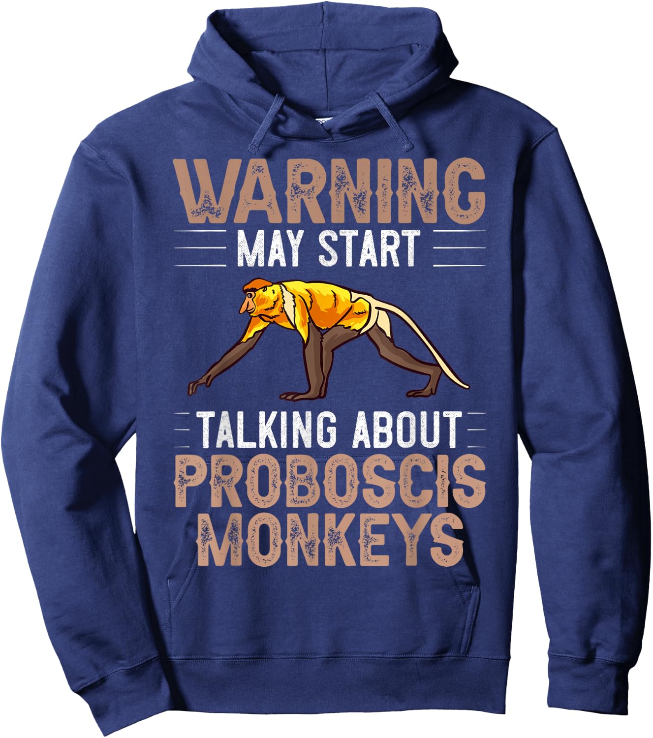 Proboscis Monkey Funny Asian Cute Animals Hoodie - Hoodie | Navy
