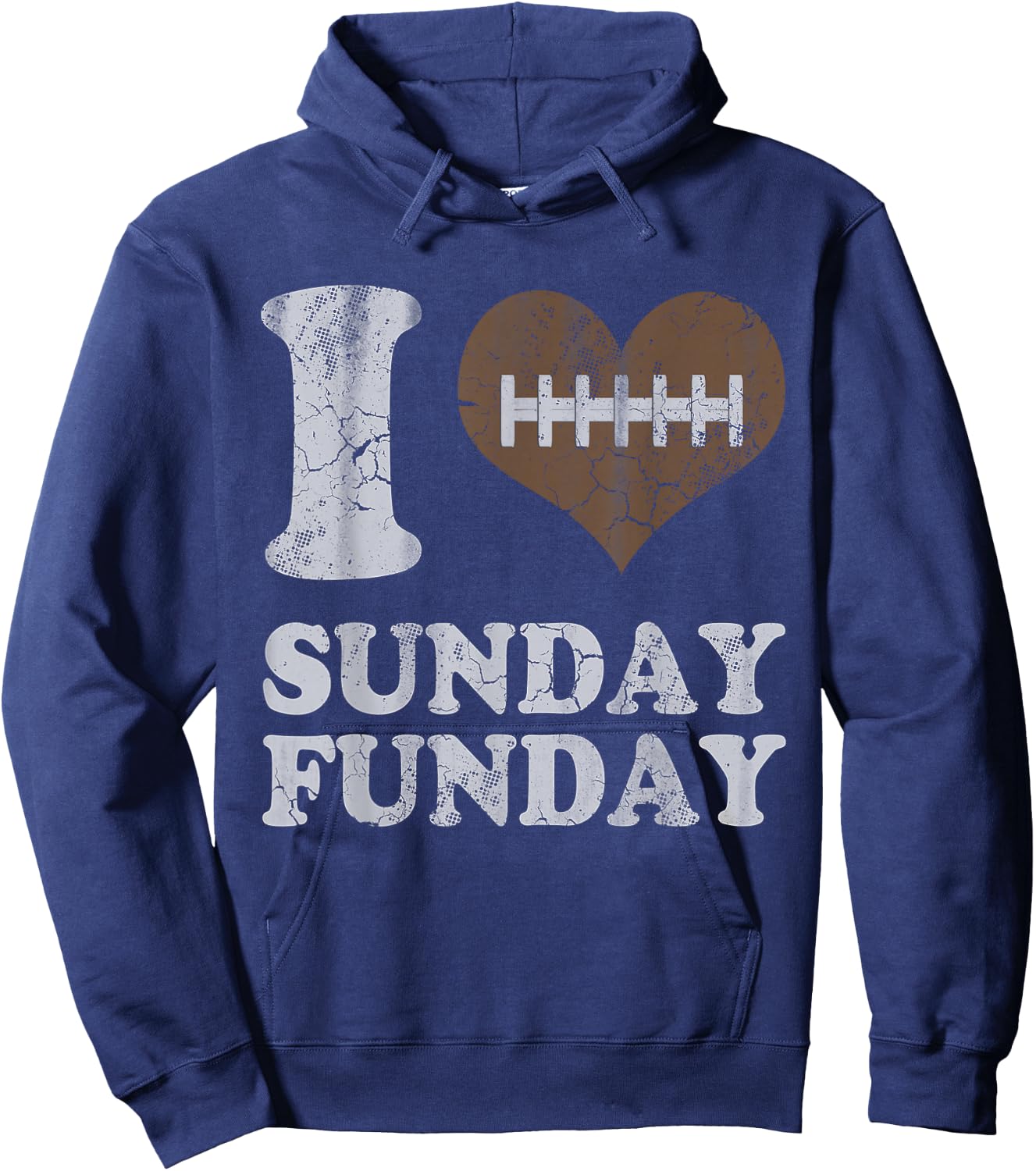 I Love Sunday Funday Football Men Women Kids Hoodie - Hoodie | Navy