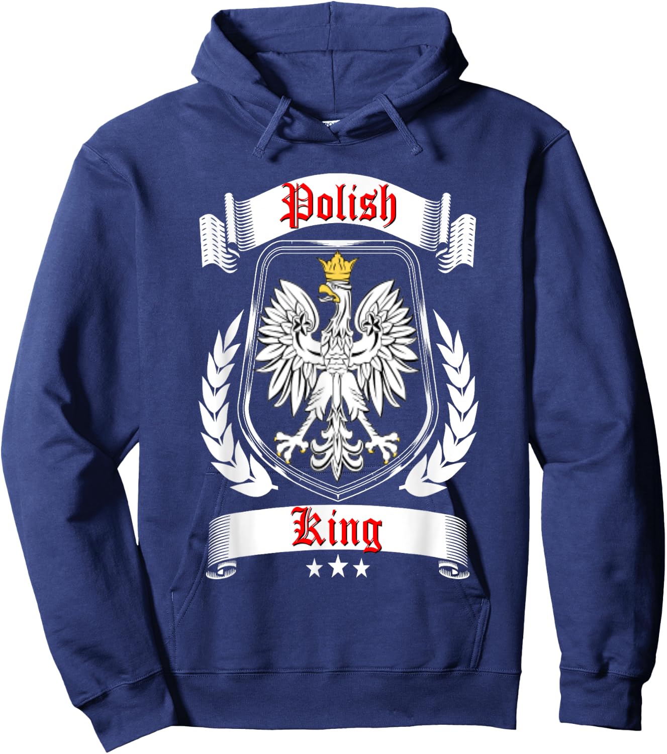 Polish King Shirt Poland Falcon Dyngus Day Dad Father Daddy Hoodie - Hoodie | Navy