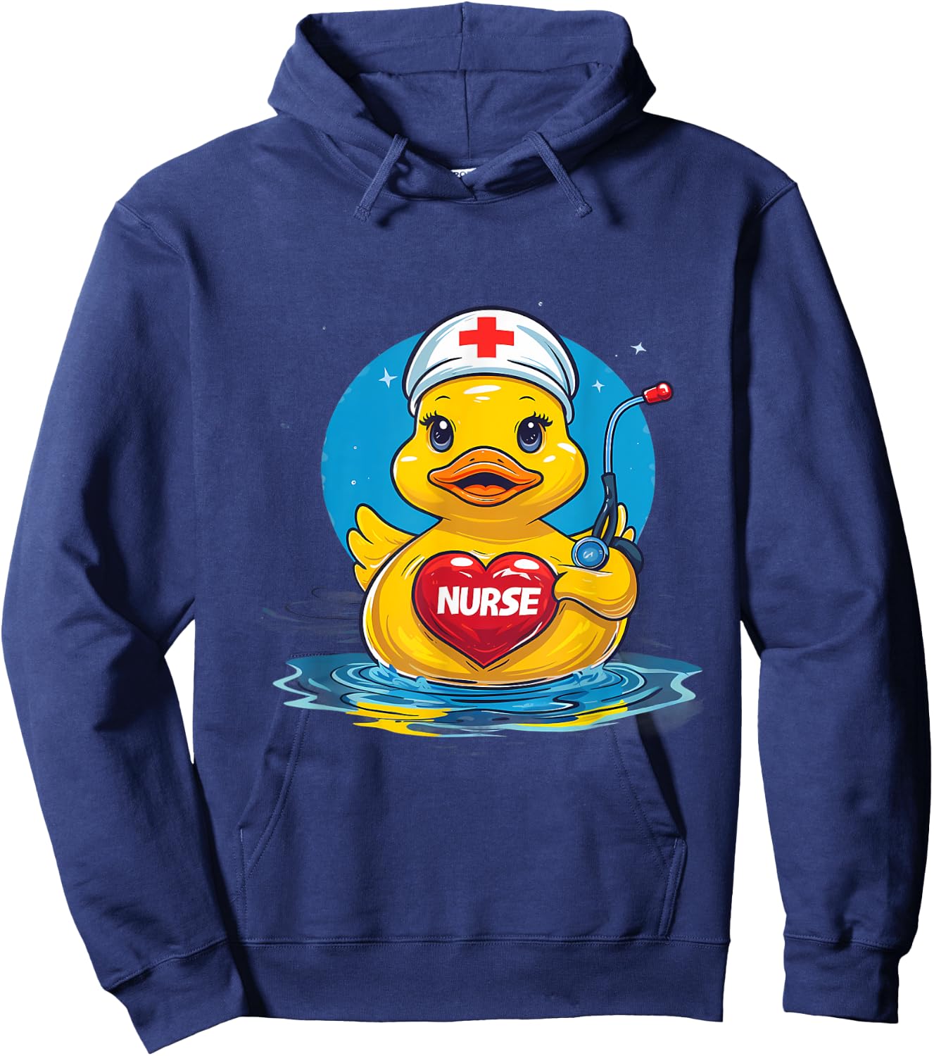 Rubber Duck Nurse Nursing Rubber Duck Lover Stethoscope Hoodie - Hoodie | Navy