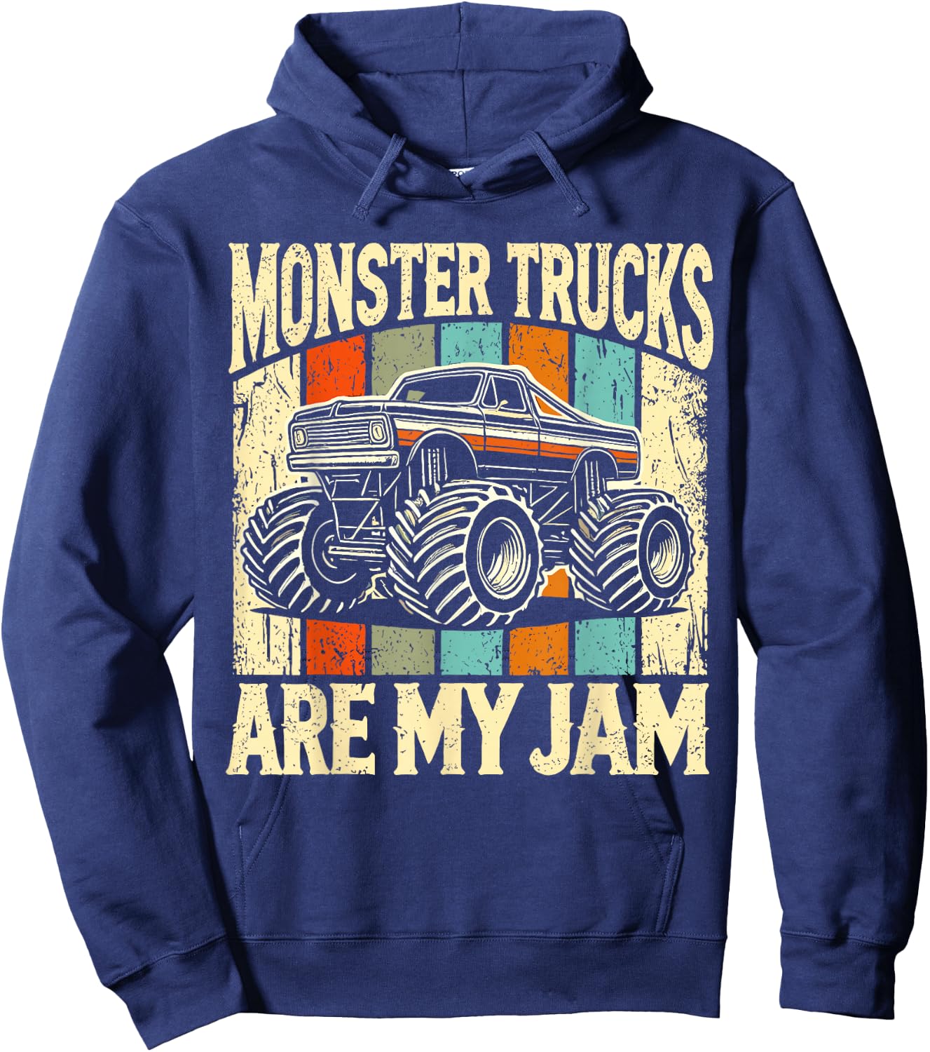 Monster Trucks Birthday Party Monster Truck Hoodie - Hoodie | Navy