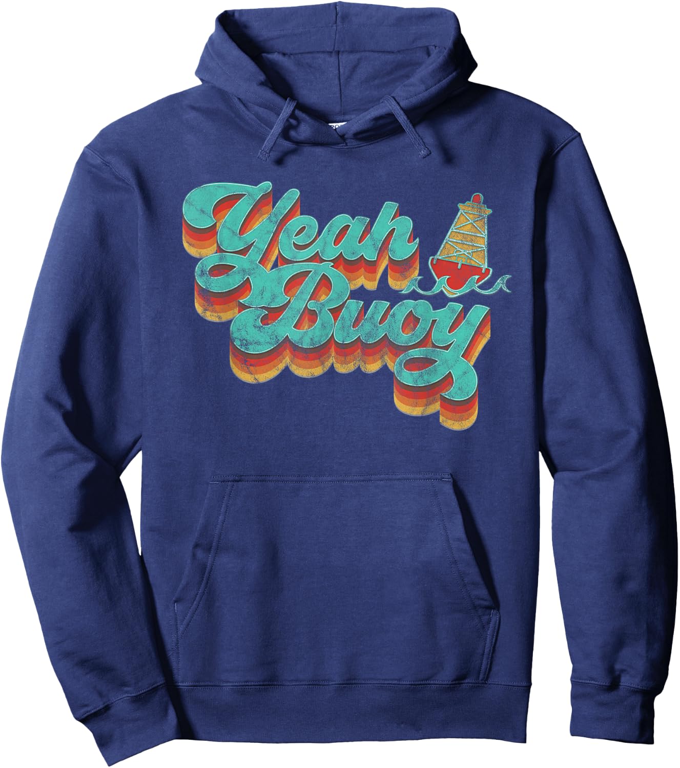 Yeah Buoy Vintage Retro 70s Summer Ocean Boating Graphic Men Women Kids Hoodie - Hoodie | Navy