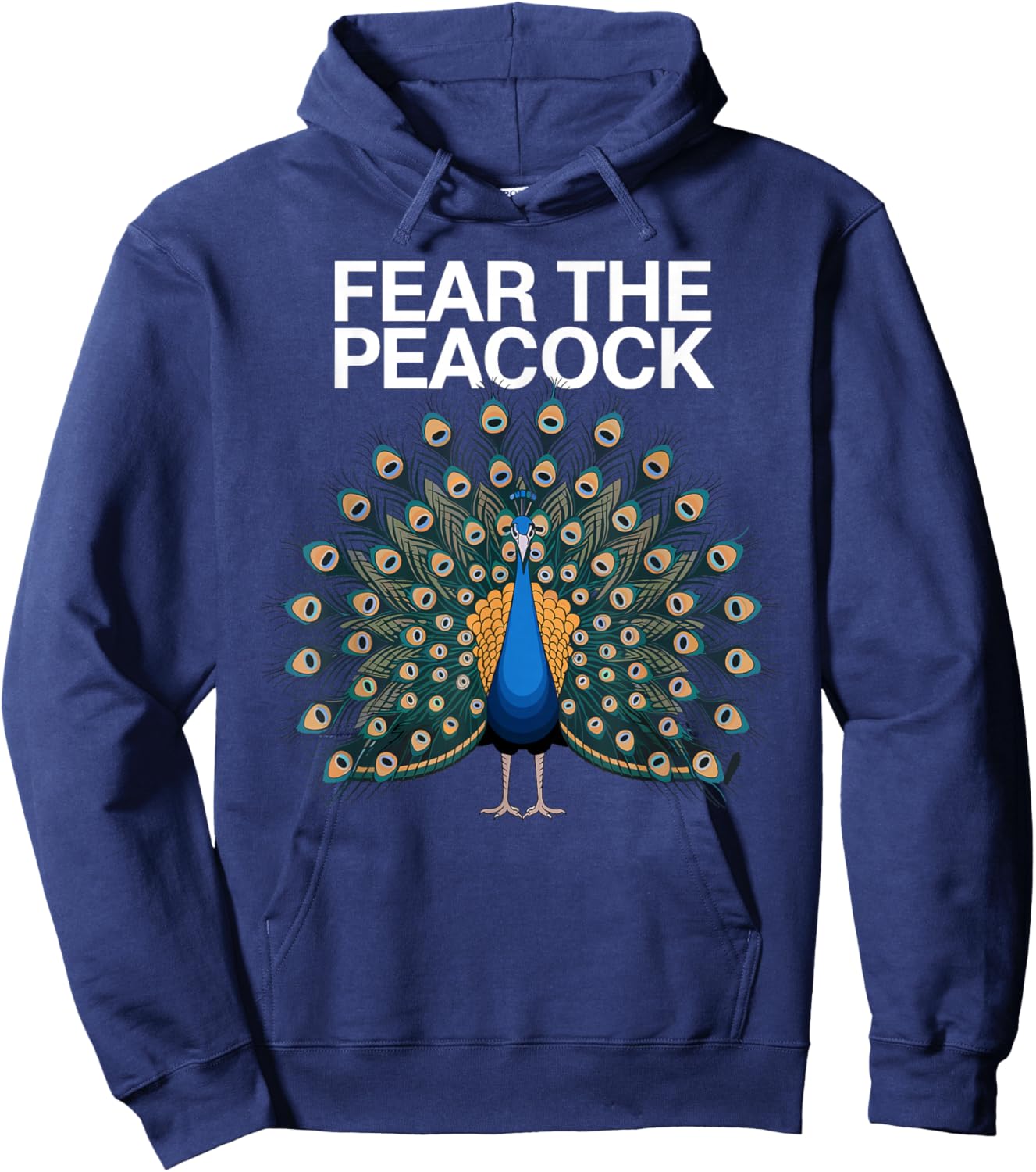 Funny Peacock Art Women Adult Feather Peacock Lover Hoodie - Hoodie | Navy