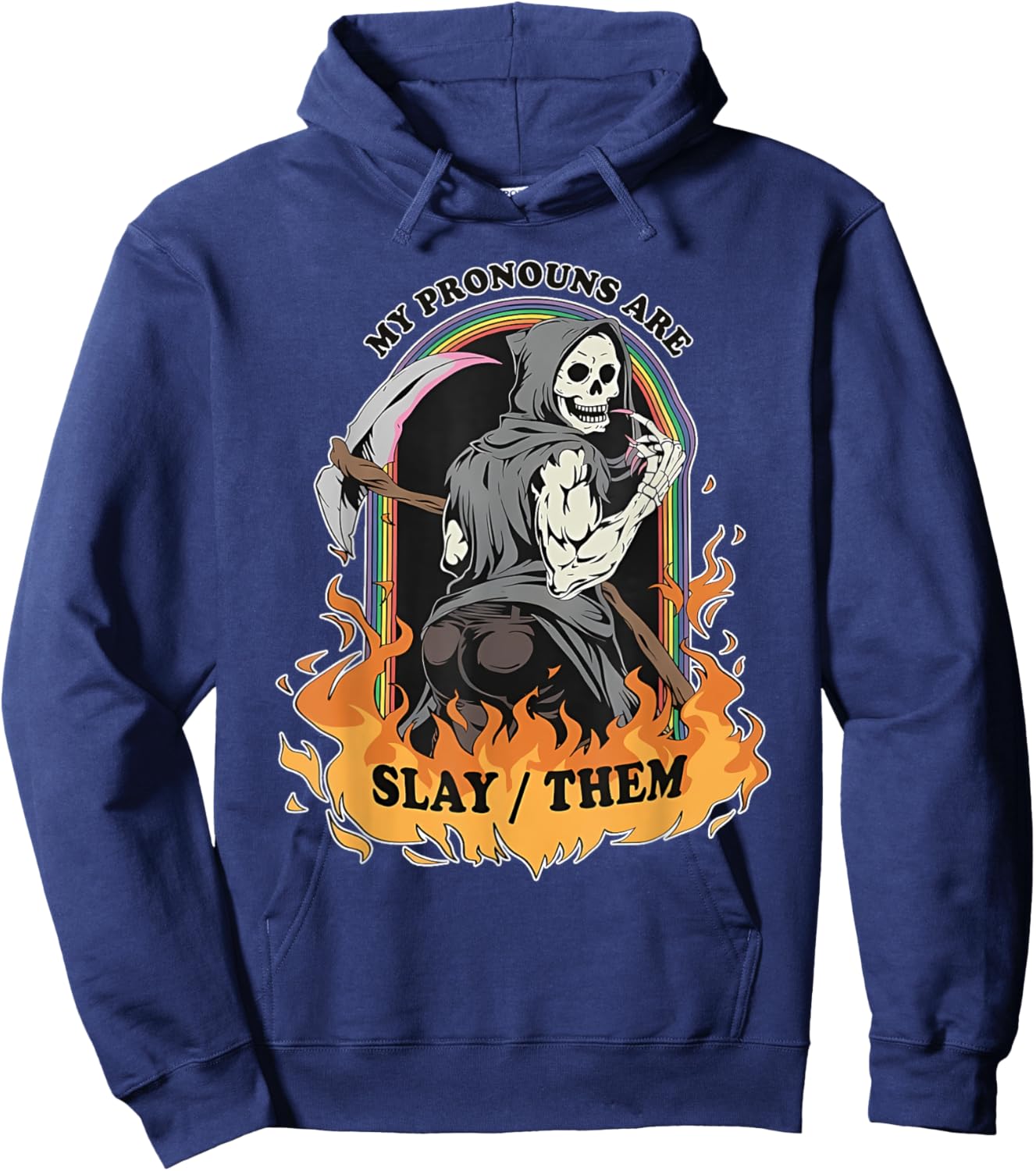 My Pronouns Are Slay/Them Hoodie - Hoodie | Navy