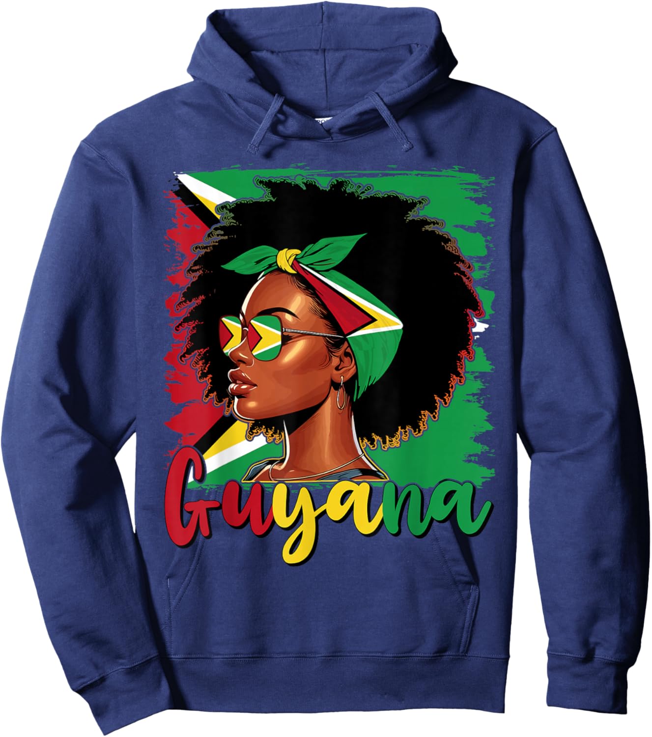Guyanese Girl Guyana Flag Proud Guyanese Women Hoodie - Hoodie | Navy