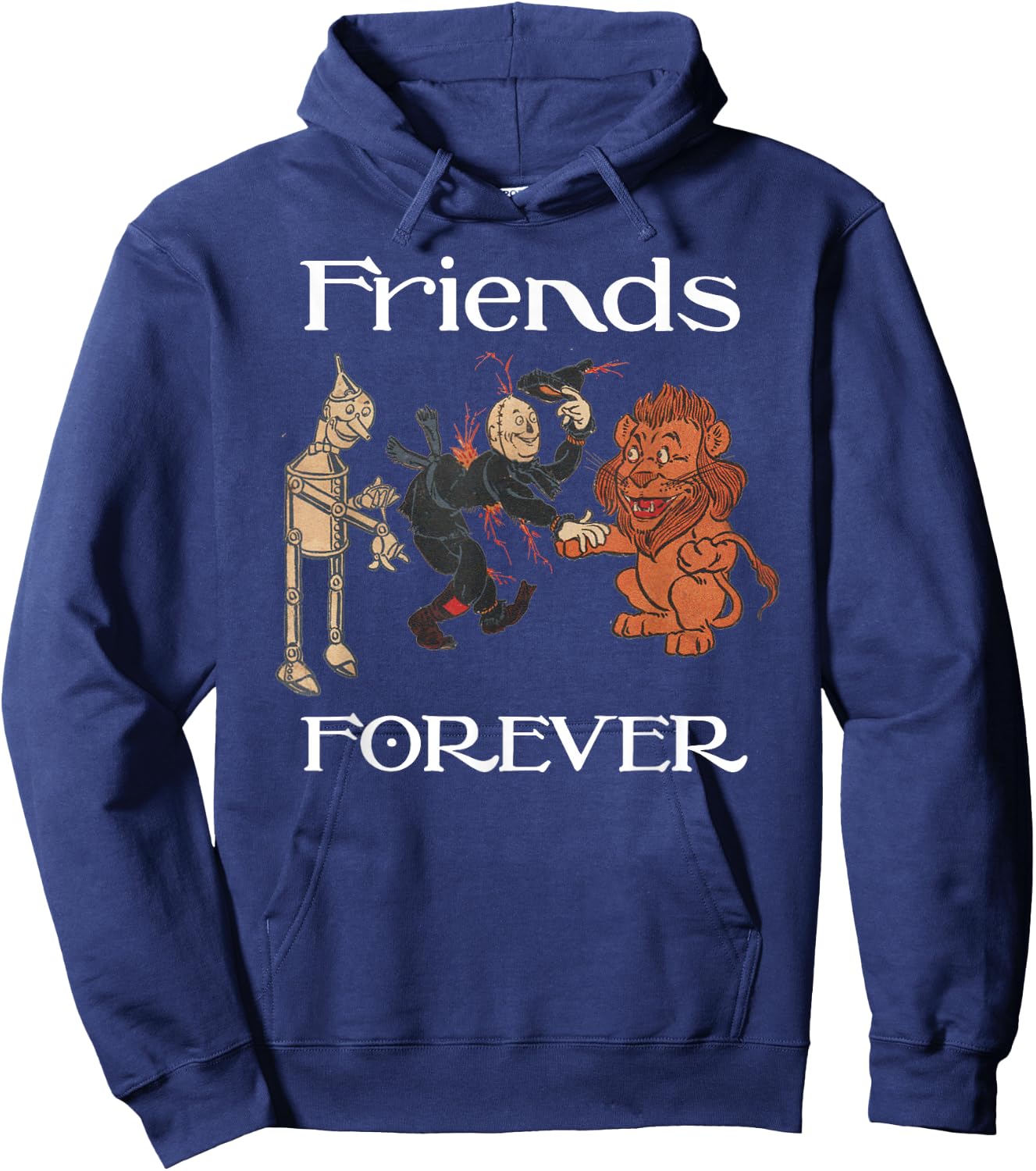 Wizard of OZ Tin Man, Scarecrow OZ Cowardly Lion Hoodie - Hoodie | Navy