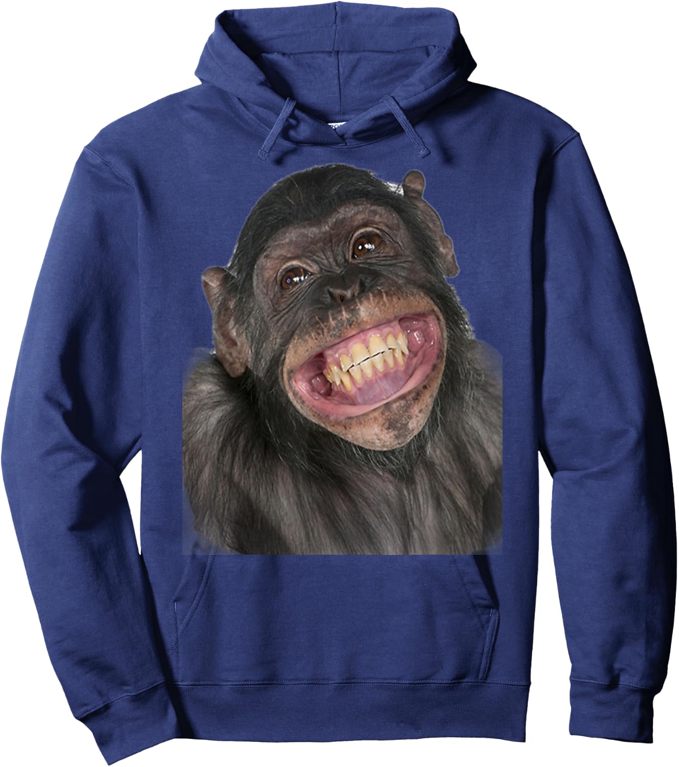 Smiling Monkey Funny Abe Hoodie - Hoodie | Navy