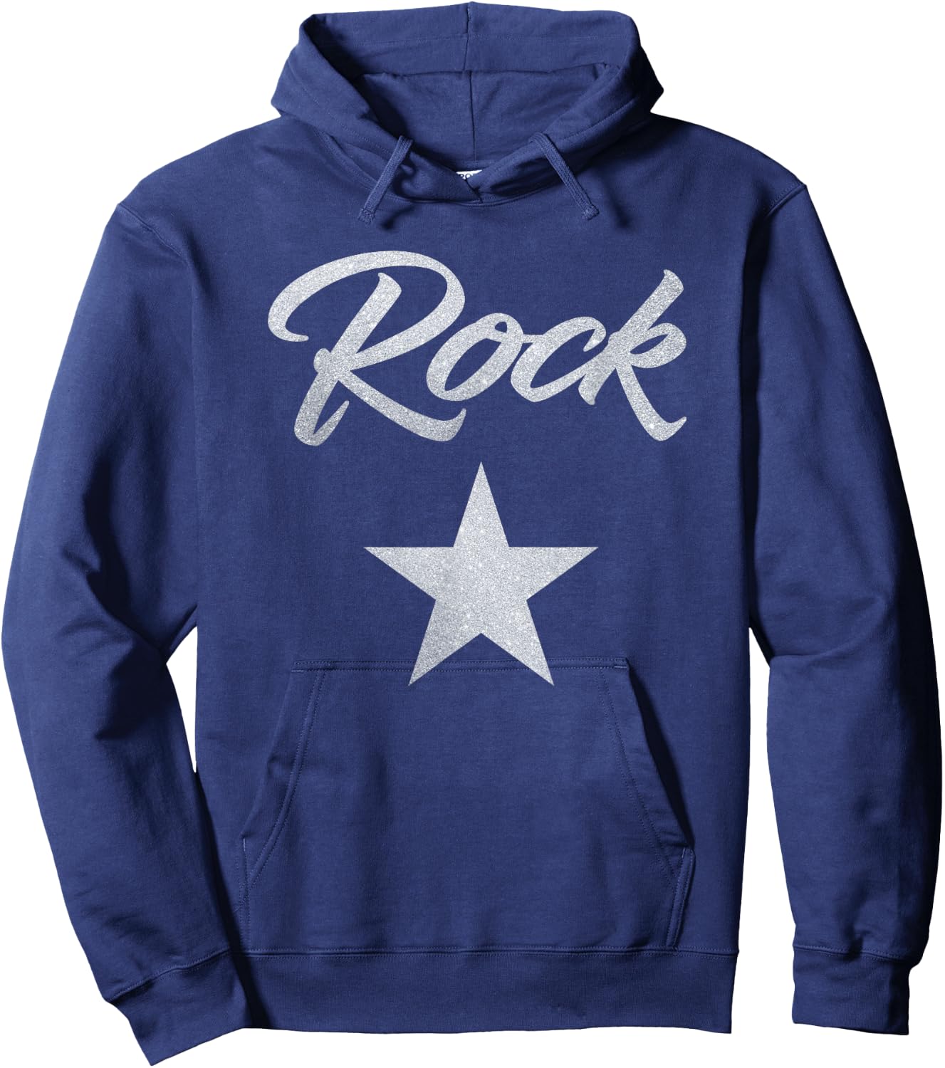 Rock Star Rockstar Large Big Grand Hoodie - Hoodie | Navy