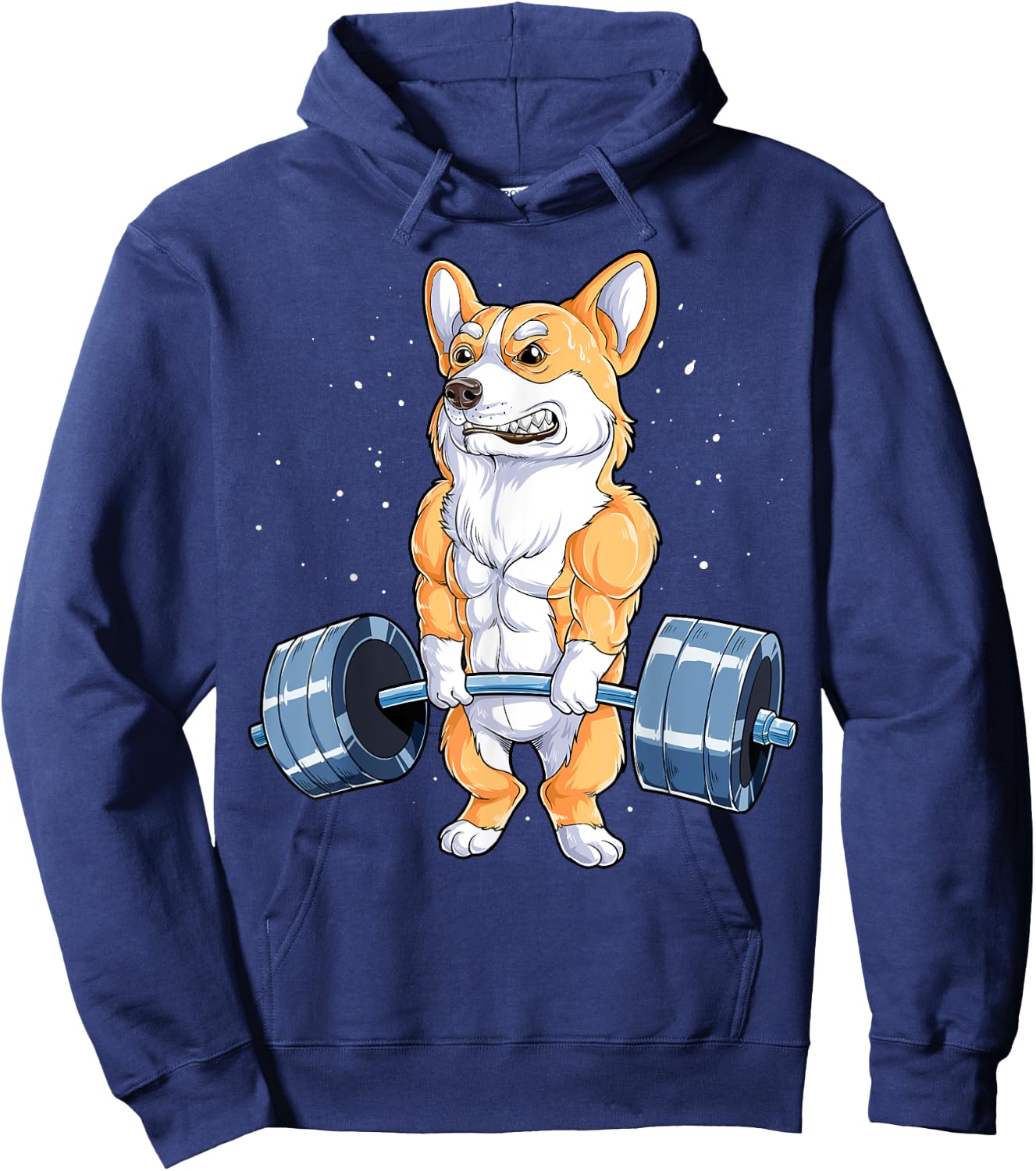 Corgi Weightlifting Funny Deadlift Men Fitness Gym Workout Hoodie - Hoodie | Navy