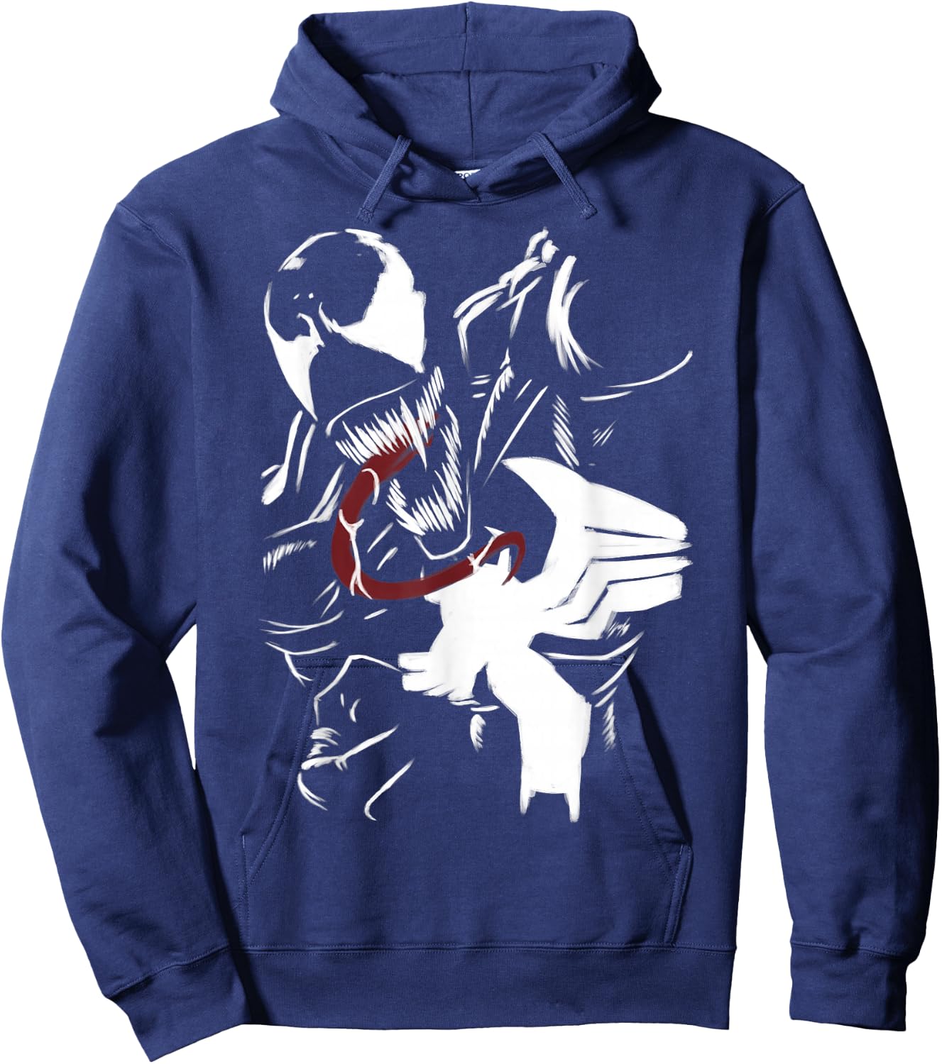 Marvel Venom Close Up Roar Paint Art Graphic Hoodie - Hoodie | Navy