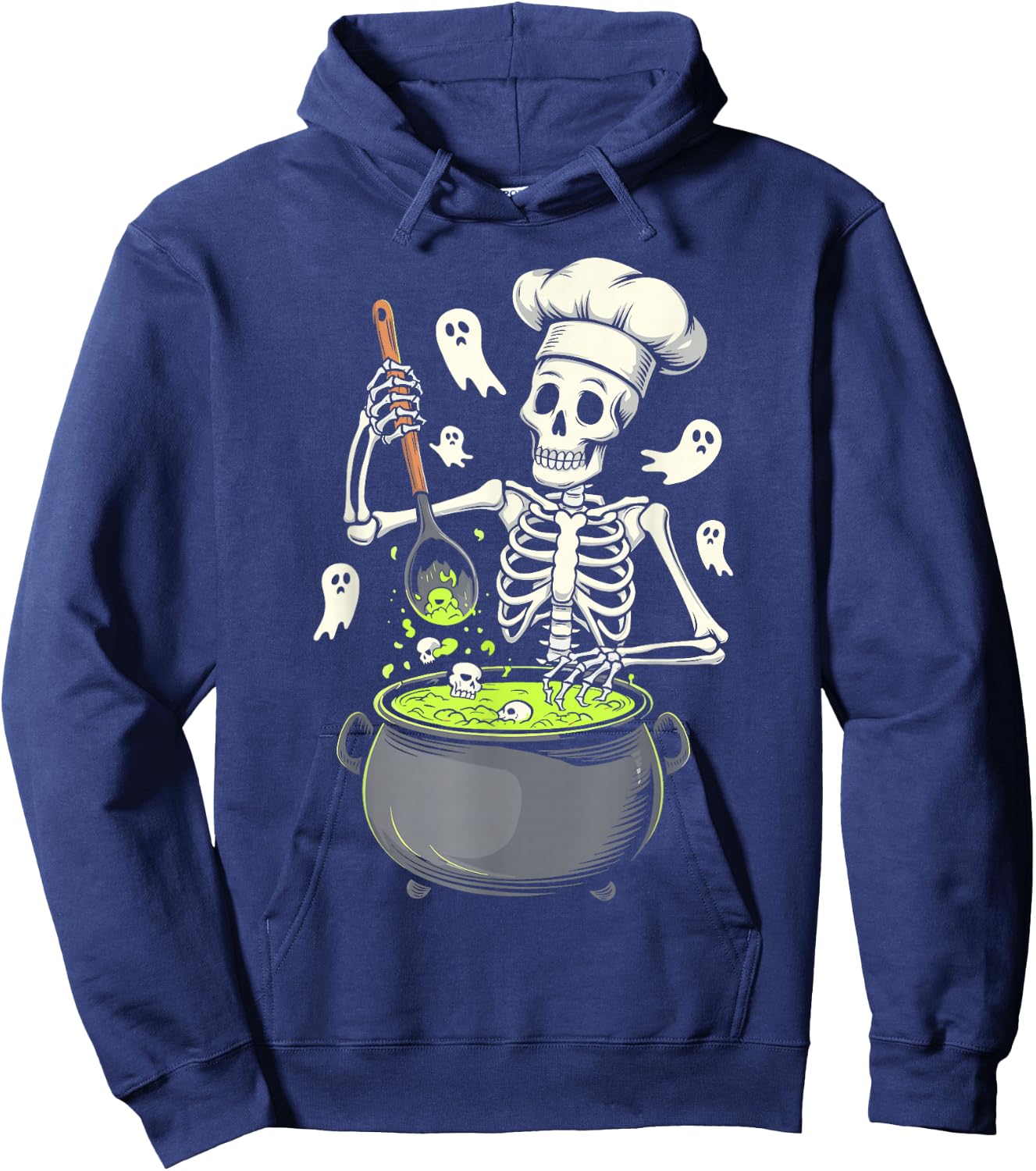 Funny Skeleton Chef Cooking Lovers Spooky Halloween Brew Hoodie - Hoodie | Navy