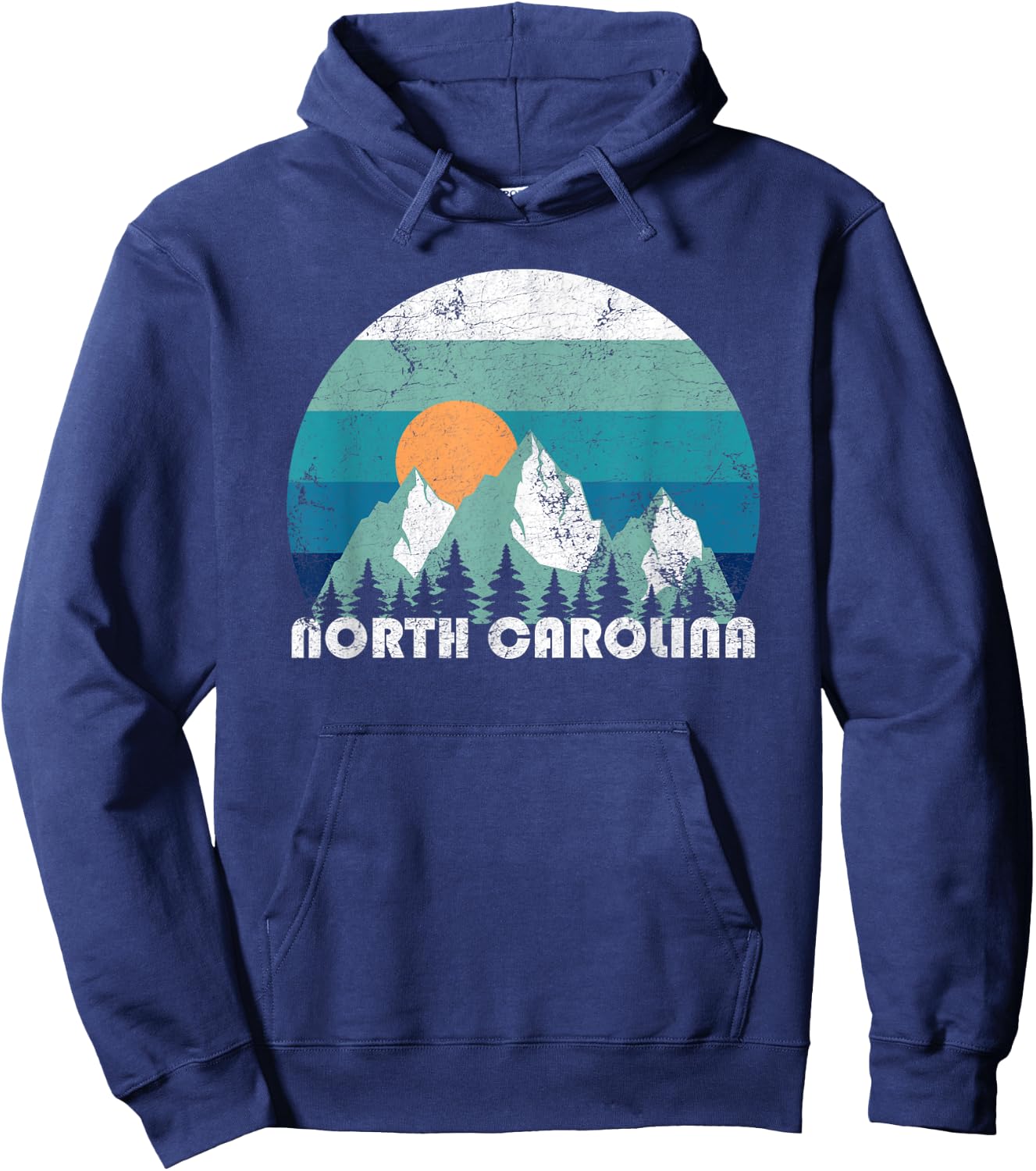 North Carolina State Retro Vintage Hoodie - Hoodie | Navy