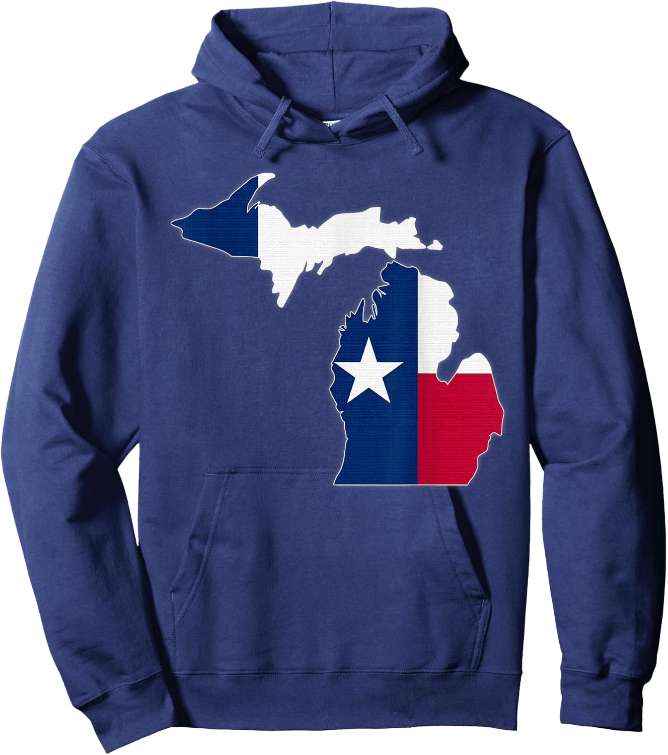 MICHIGAN STATE MAP TEXAS TX Flag Roots Men Women Gift Hoodie - Hoodie | Navy