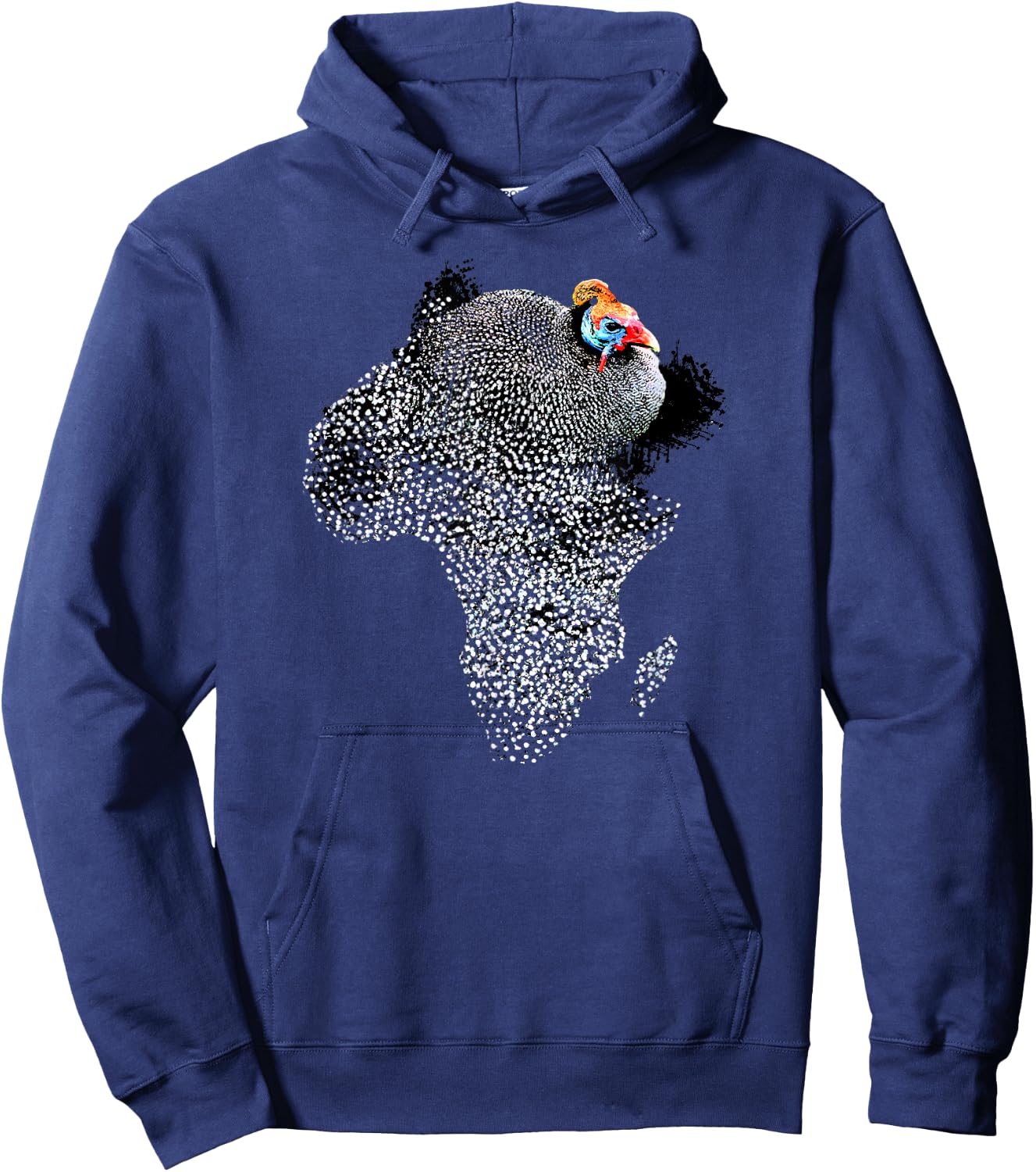 Cute Bird Shirt, Guinea Fowl T Shirt Hoodie - Hoodie | Navy