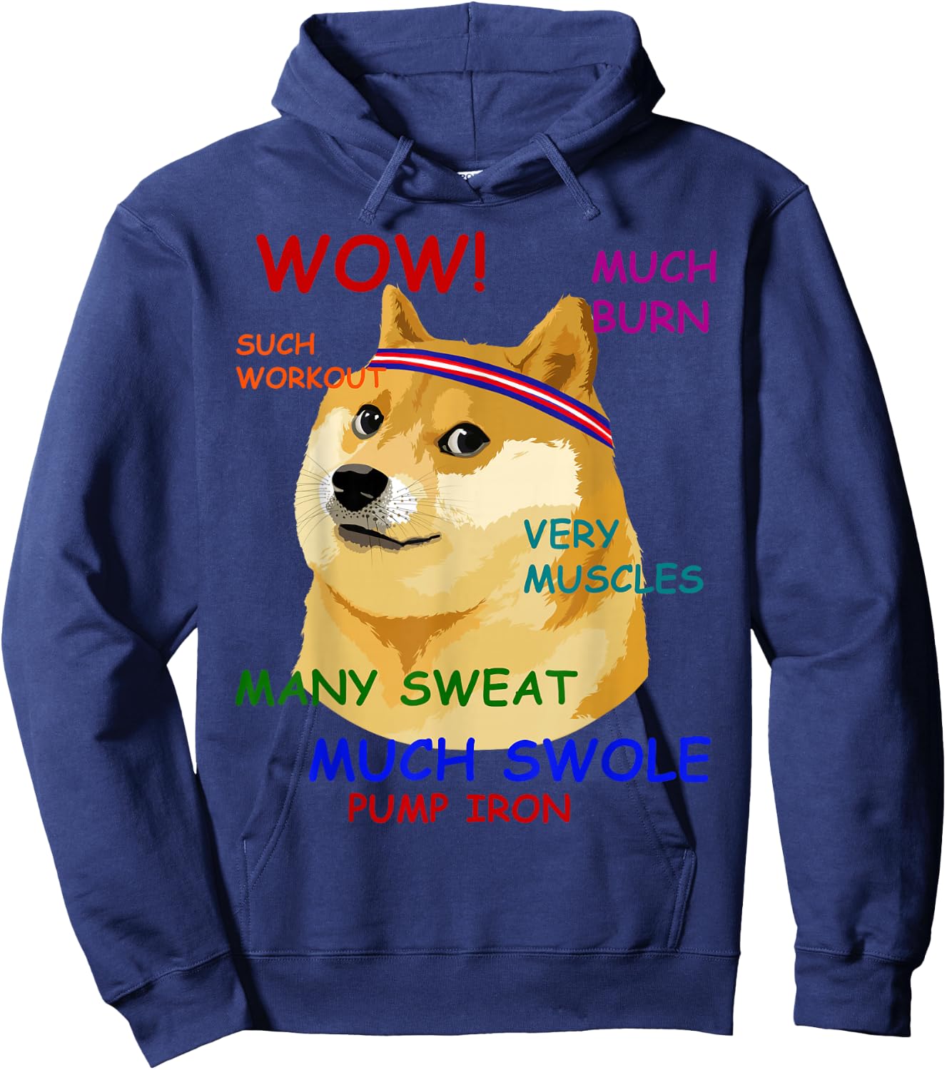 Very Fitness Doge Wow! Hoodie - Hoodie | Navy