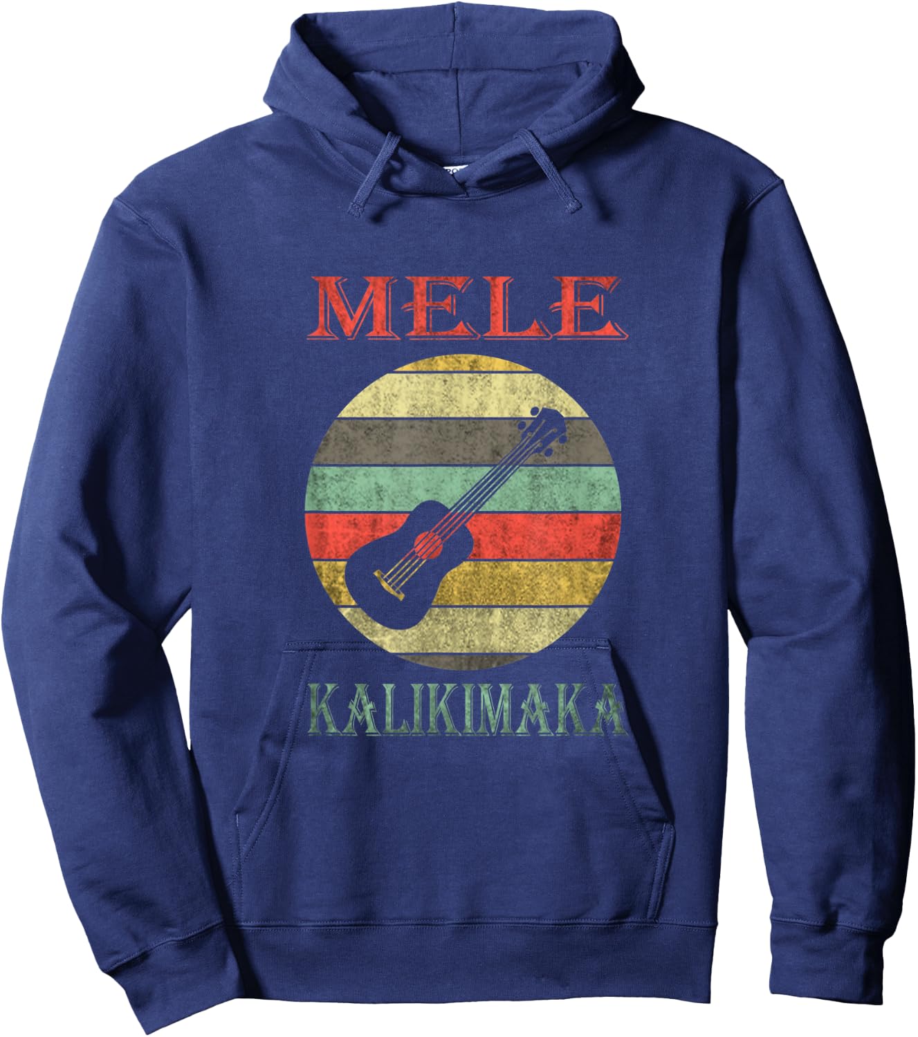 Hawaii Christmas Mele Kalikimaka Hawaiian Vintage Hoodie - Hoodie | Navy
