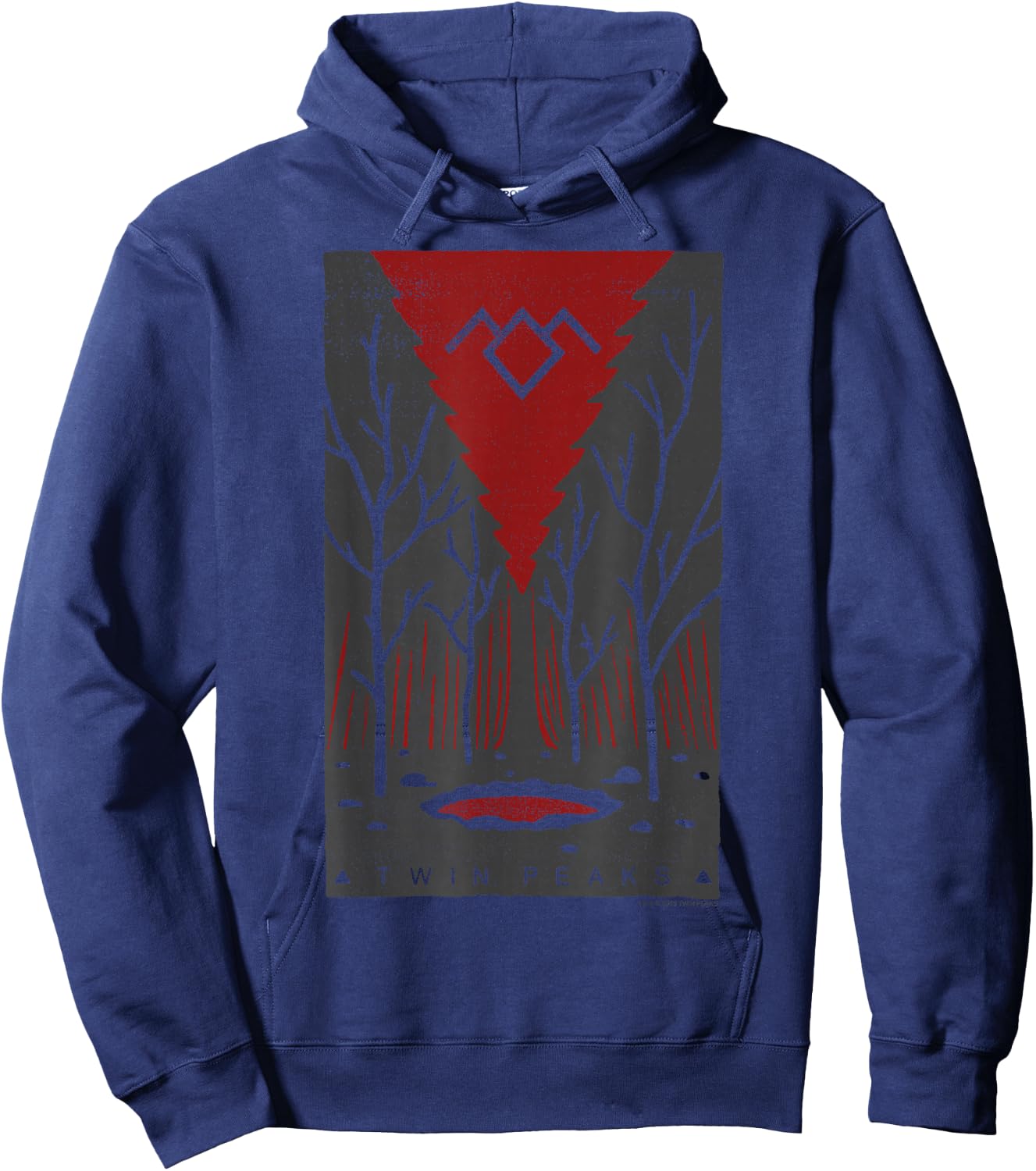 Twin Peaks Entrance Pastel Painted Poster Graphic Hoodie - Hoodie | Navy