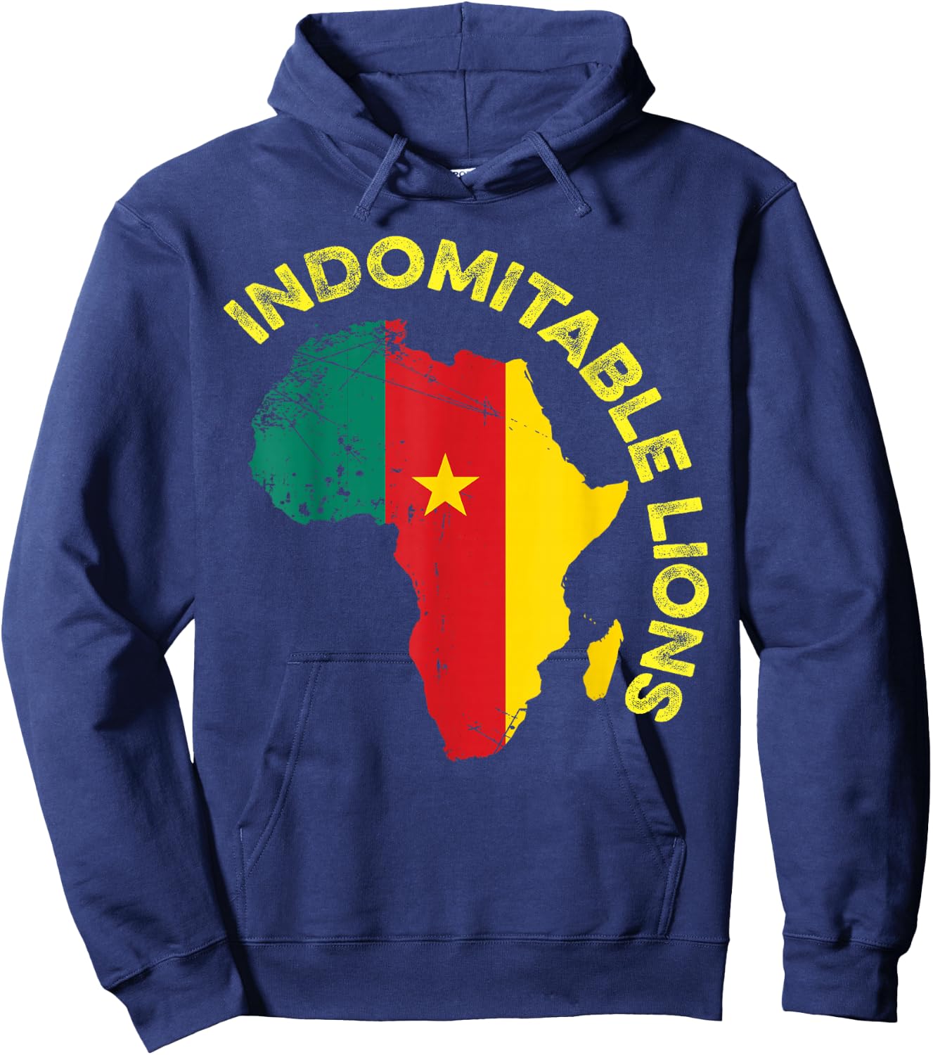 Indomitable Lions Cameroonian Soccer Hoodie - Hoodie | Navy