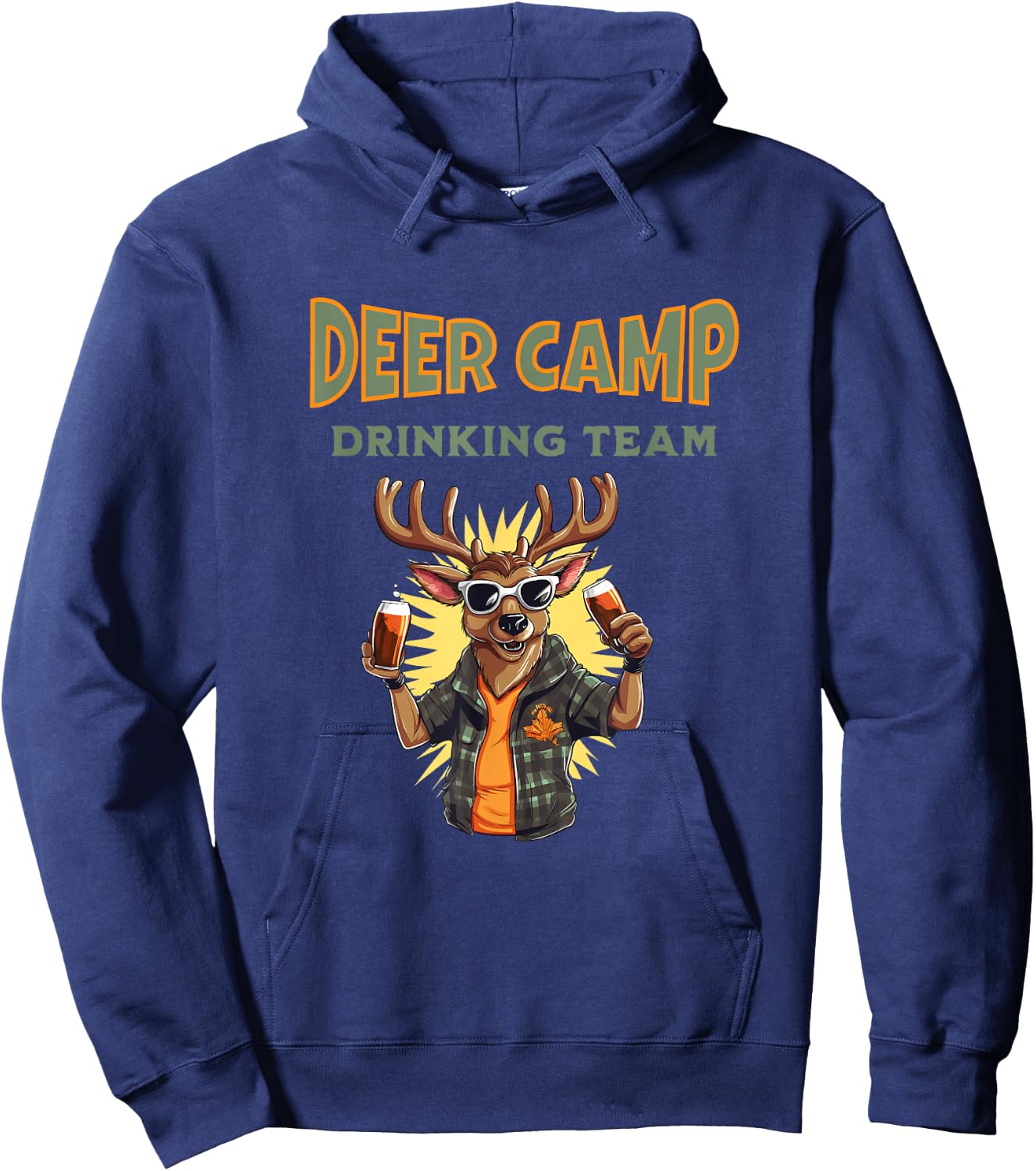 DEER CAMP DRINKING TEAM - Fun For Buck Hunters Deer Hunting Hoodie - Hoodie | Navy