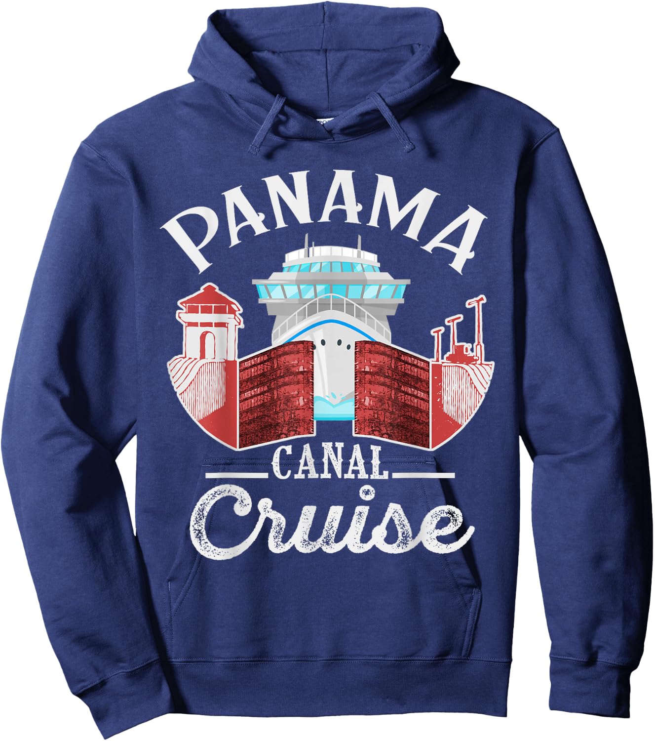 Panama Canal Cruise Men, Women, Boys and Girls Cruising Hoodie - Hoodie | Navy