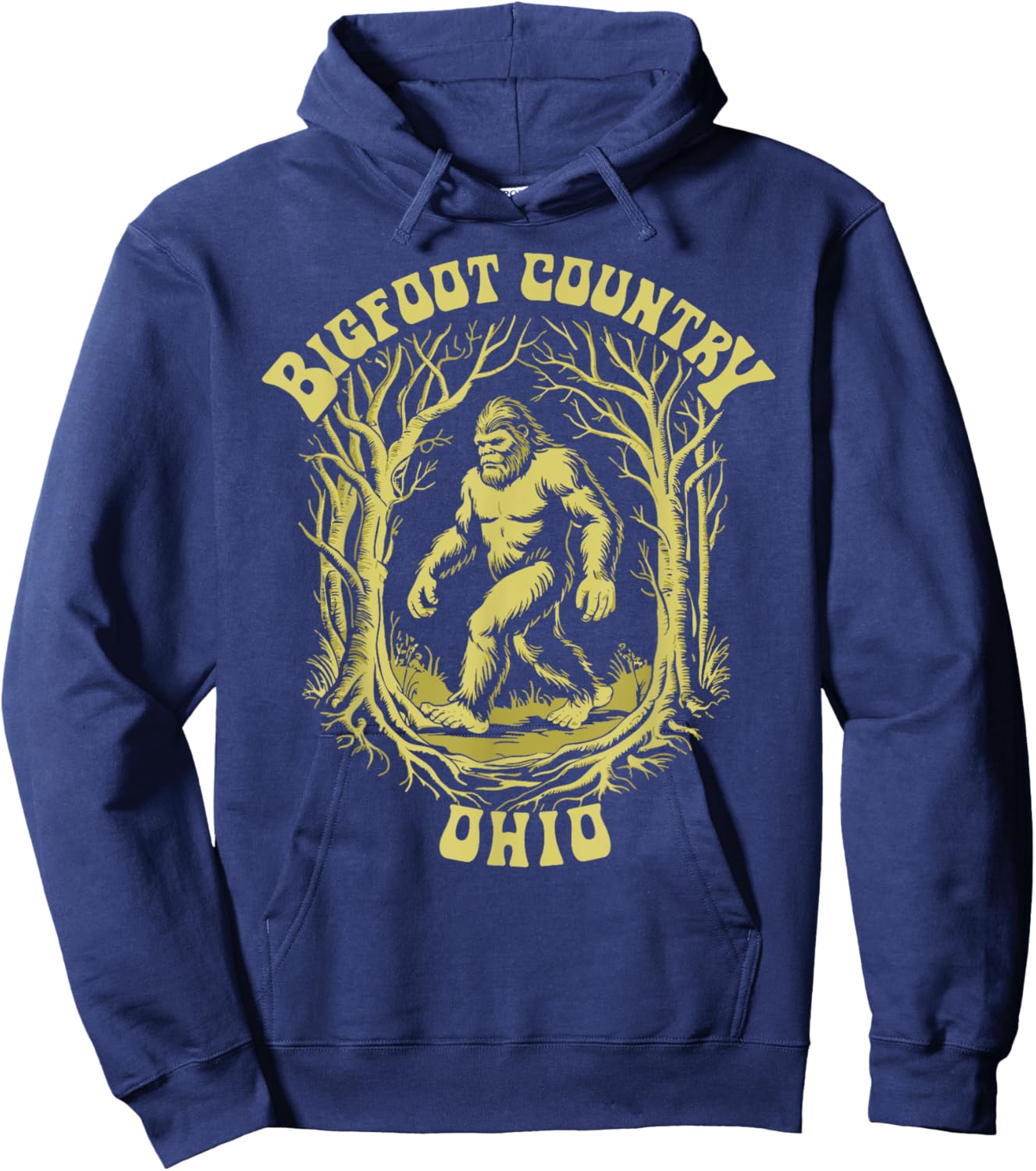 Ohio Bigfoot Country Retro Sasquatch Lover Classic Hoodie - Hoodie | Navy