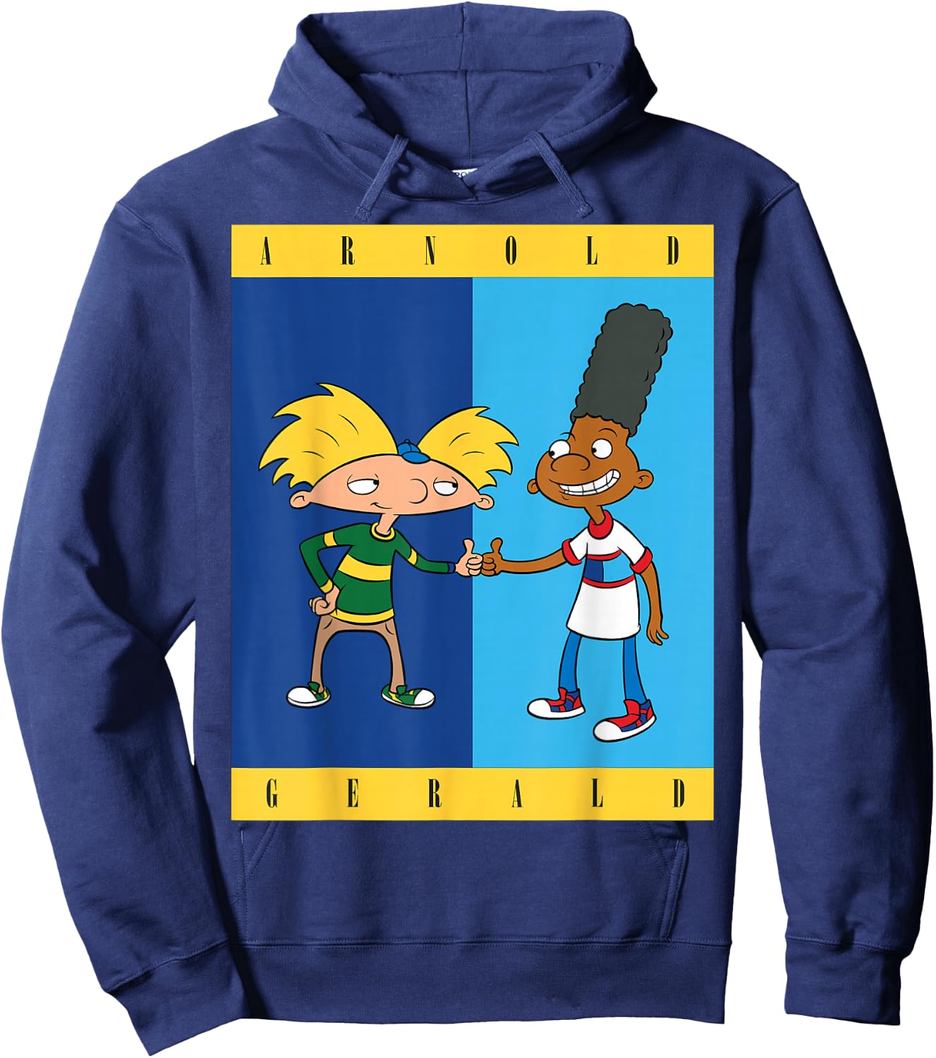 Arnold And Gerald Handshake Designer Brand Hoodie - Hoodie | Navy