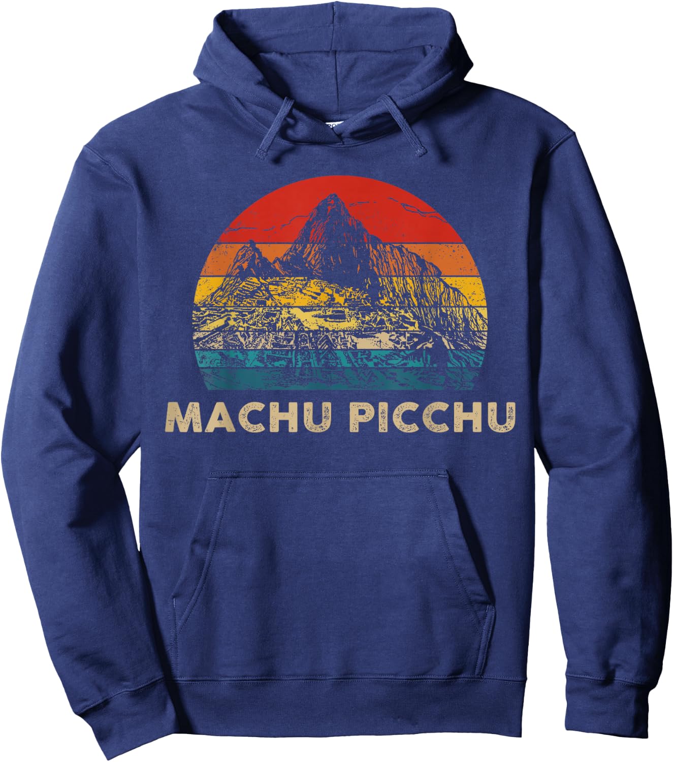 Machu Picchu Vintage Machu Picchu - Peru Souvenir Black Hoodie - Hoodie | Navy