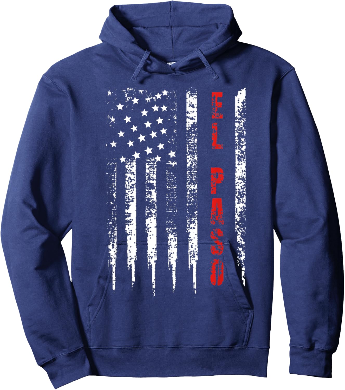 Red Line Firefighter El Paso Distressed Gift Hoodie - Hoodie | Navy
