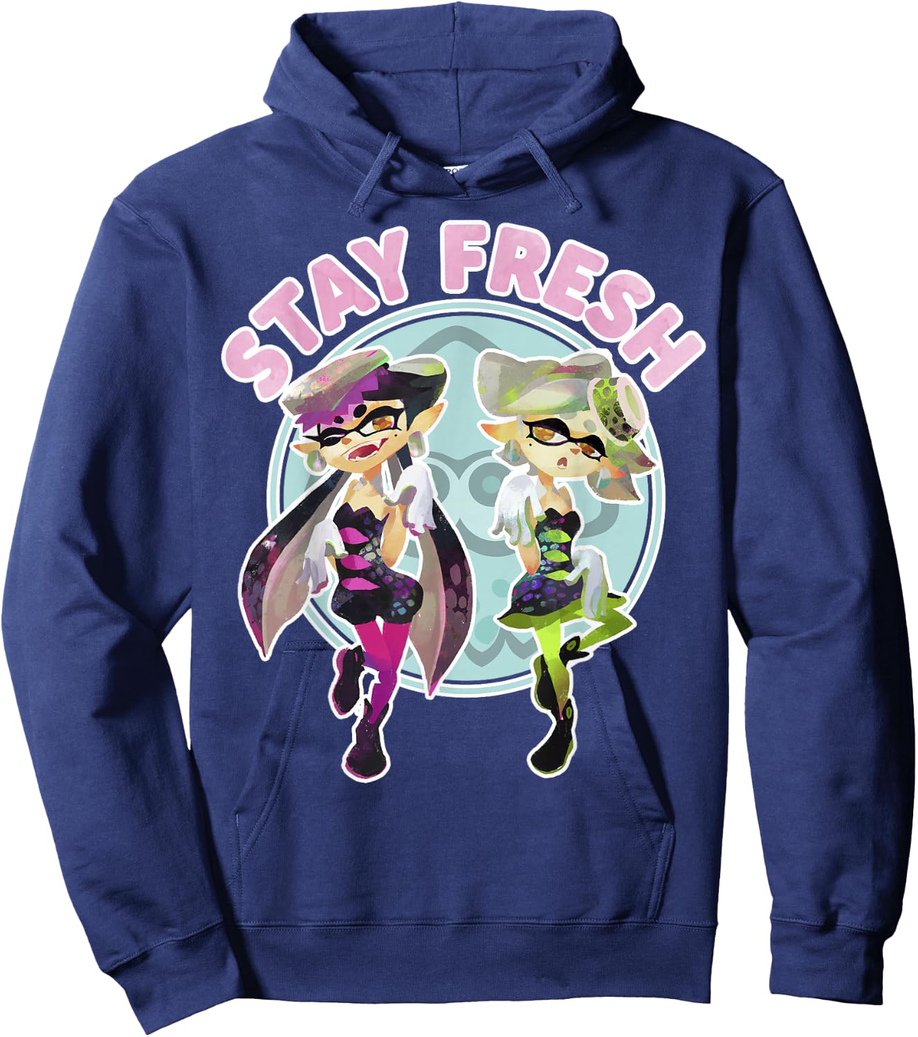 Nintendo Splatoon Stay Fresh Sassy Pose Graphic Hoodie - Hoodie | Navy