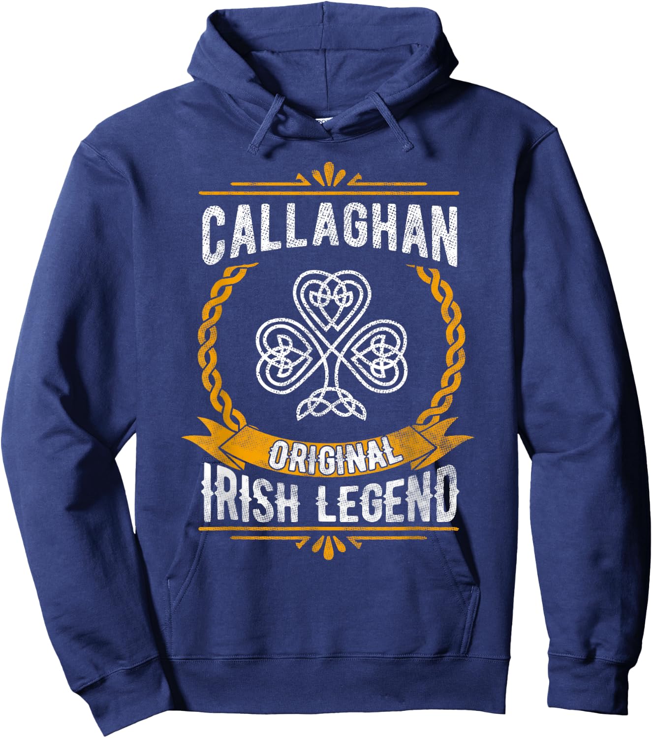 Callaghan Irish Legend Vintage Shamrock Family Name Hoodie - Hoodie | Navy