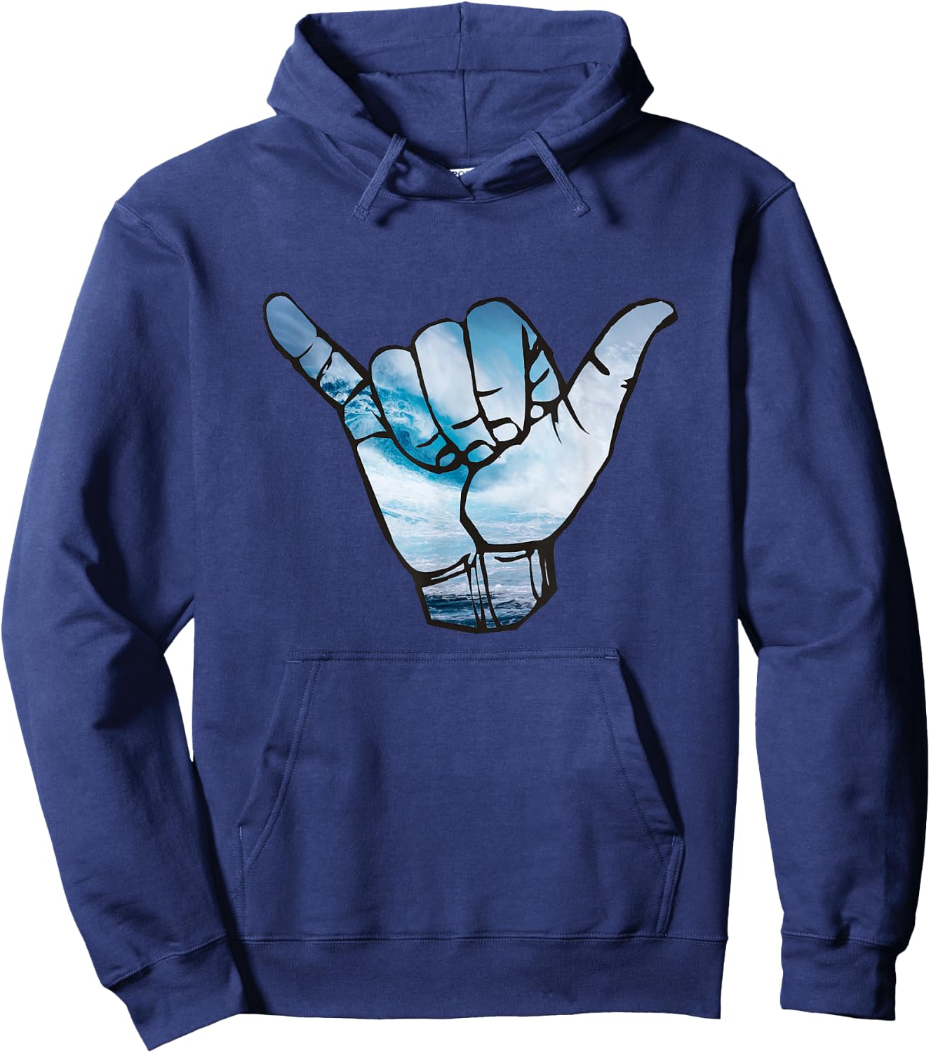 Shaka T Shirt Ocean Surfing Wave Surfer Hawaii Hang Hoodie - Hoodie | Navy