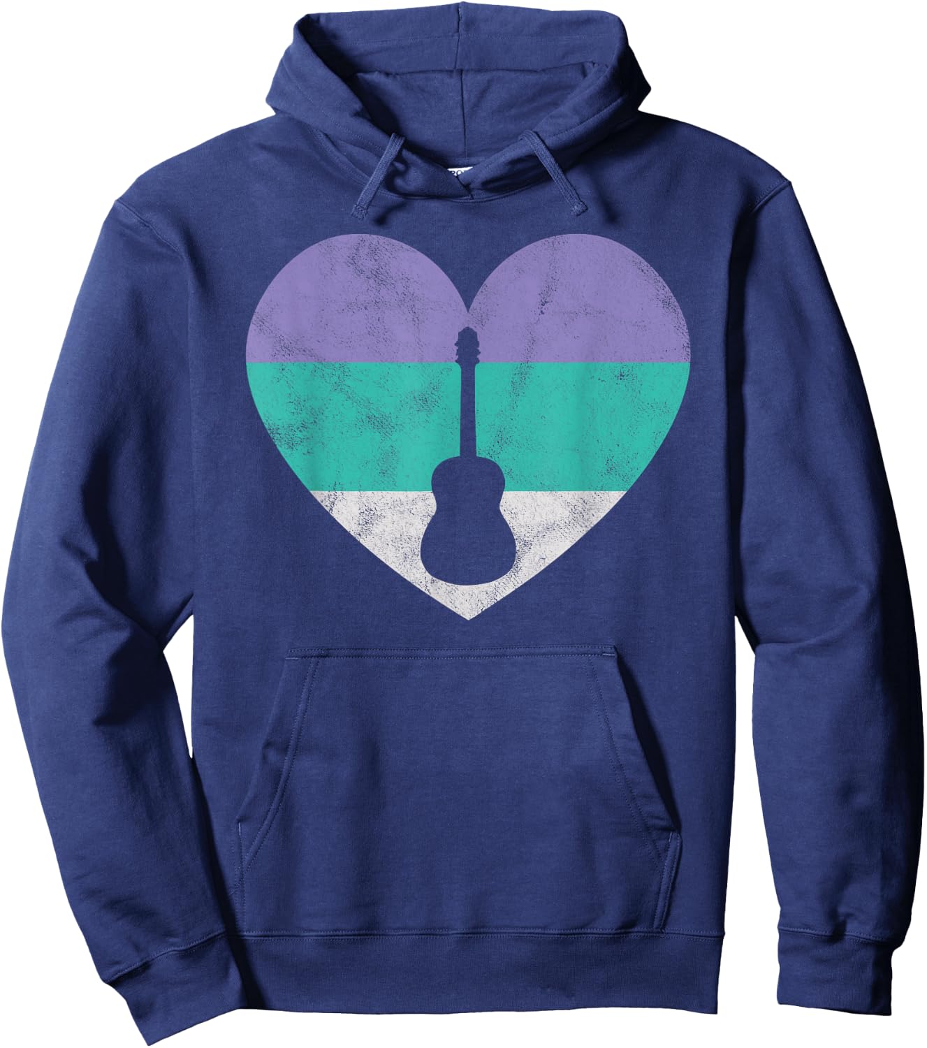 Acoustic Guitar Gift Teens & Girls Retro Vintage Hoodie - Hoodie | Navy
